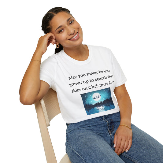 Weihnachts-T-Shirt – Zitat zum Thema „Suche den Himmel“