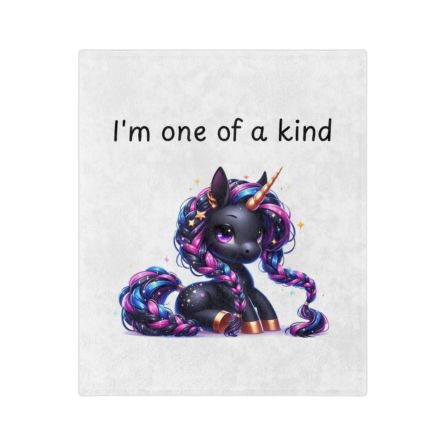Child or Adult Unicorn Blanket - "I'm One Of A Kind"