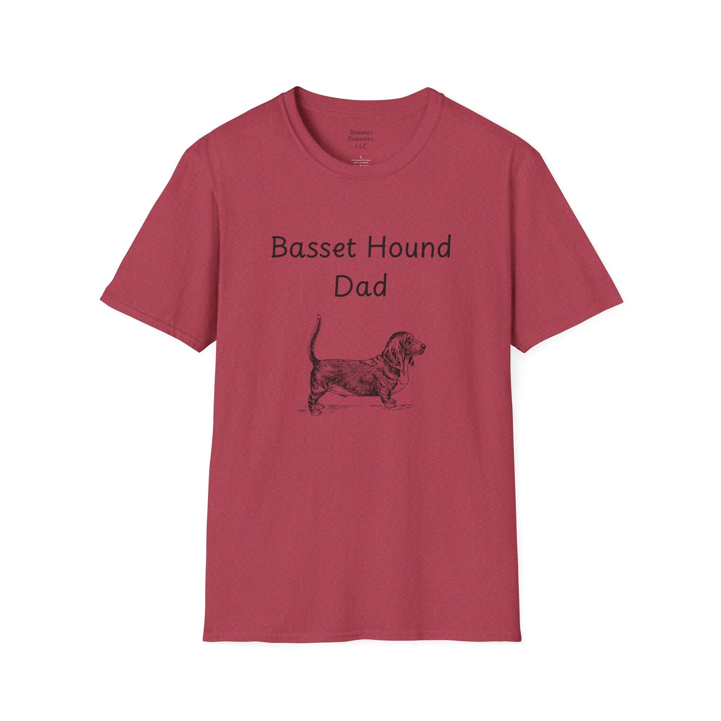 Unisex T-Shirt - "Basset Hound Dad" - Hundebesitzer T-Shirt