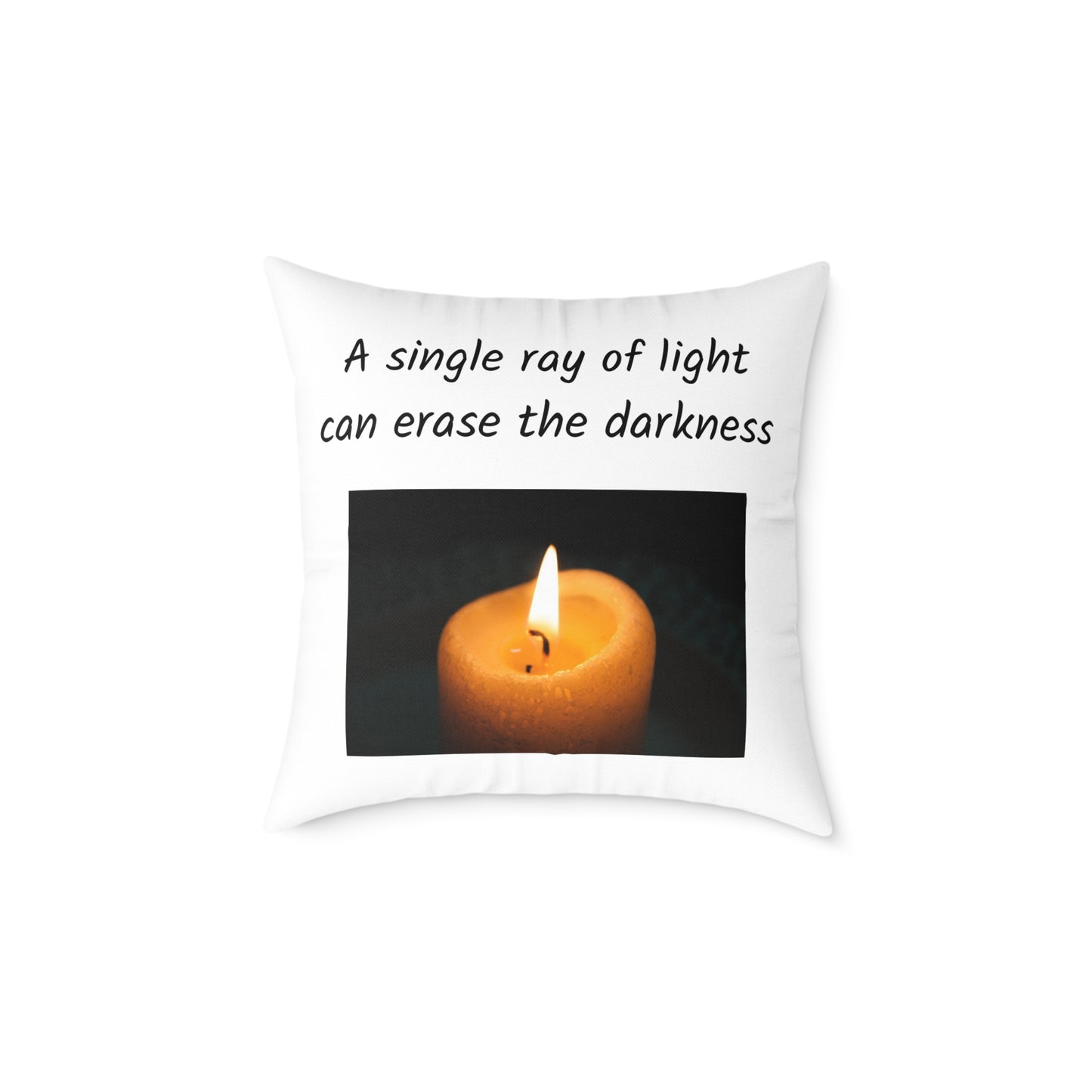 Throw Pillow - A Single Ray Of Light Inspirational Quote