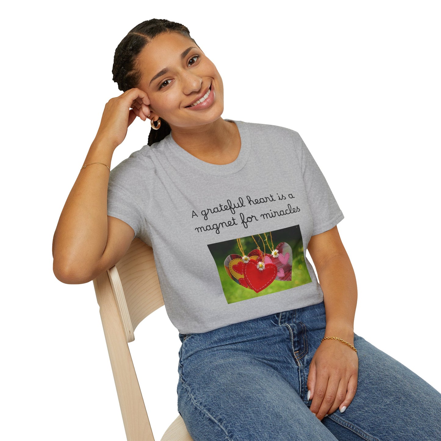 Unisex T-Shirt - "A Grateful Heart Is A Magnet For Miracles"