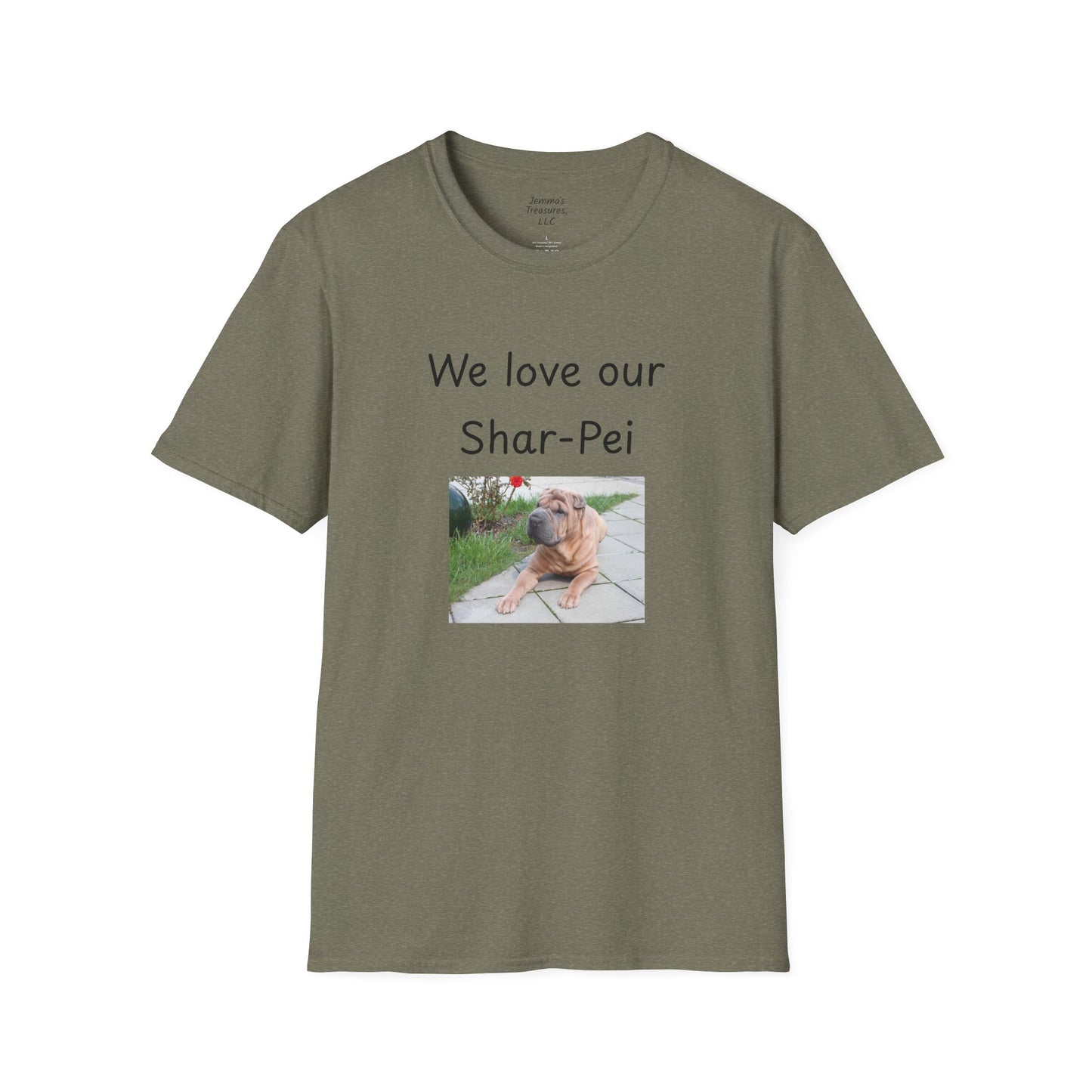 Unisex T-hemp - "Ons is lief vir ons Shar-Pei" - Honde-eienaar T-hemp