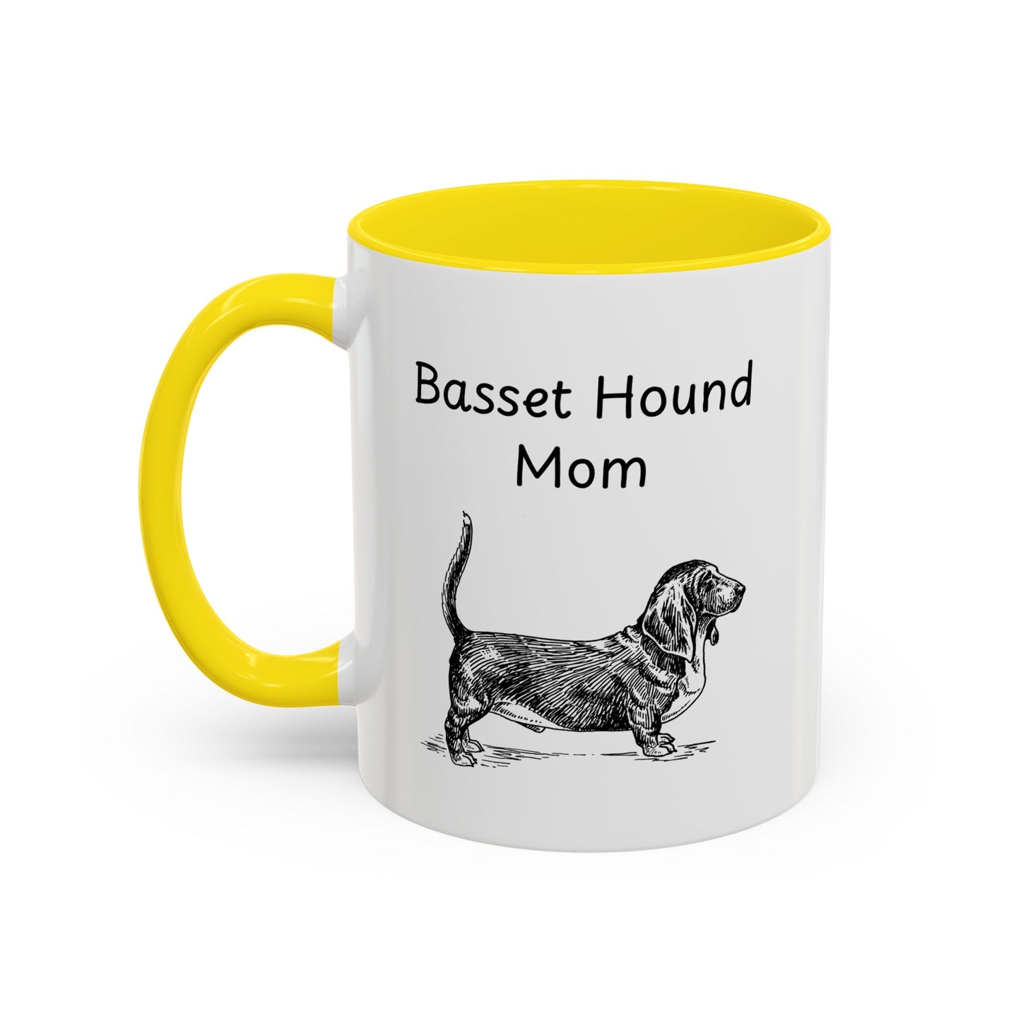 Ceramic Mug - "Basset Hound Mom"