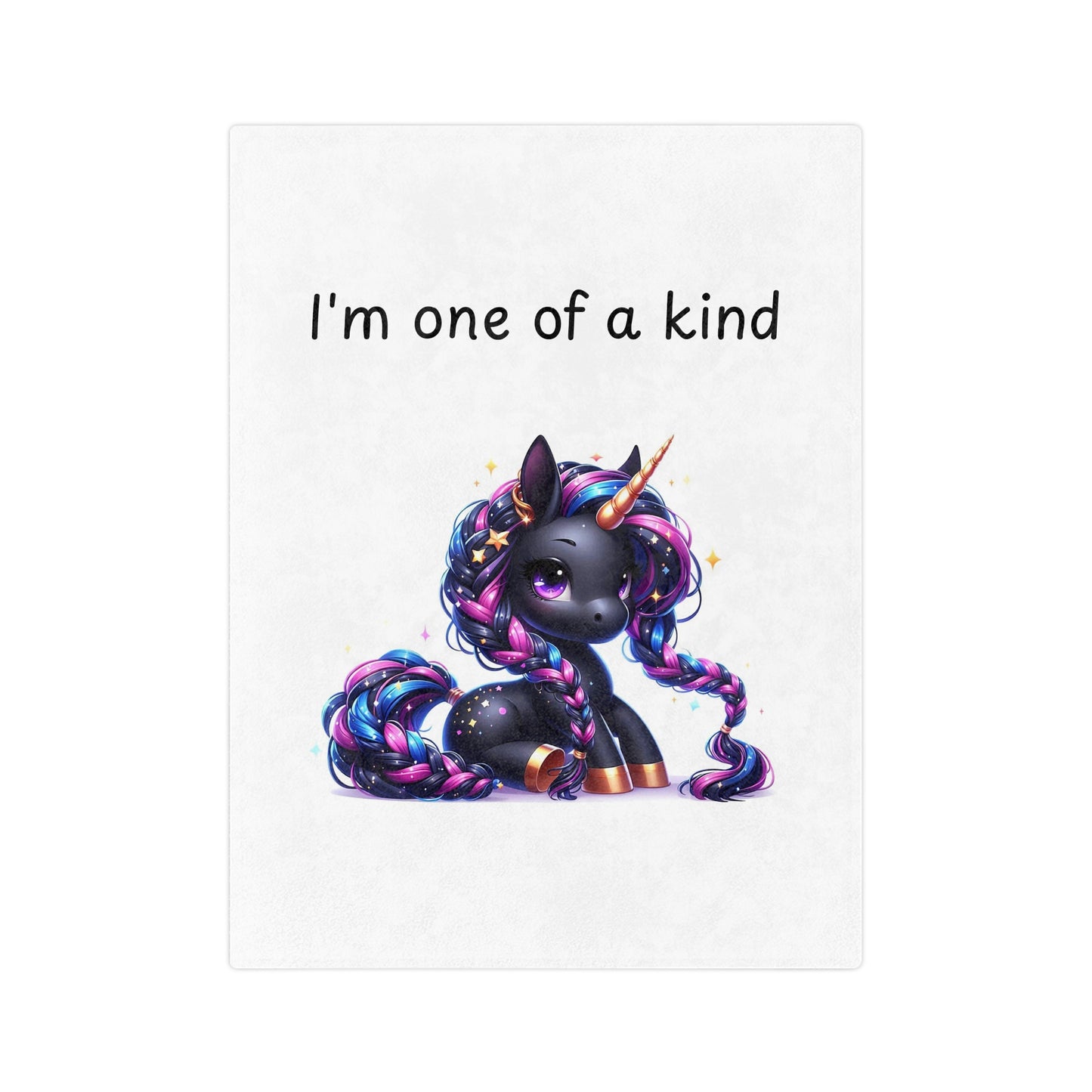 Child or Adult Unicorn Blanket - "I'm One Of A Kind"