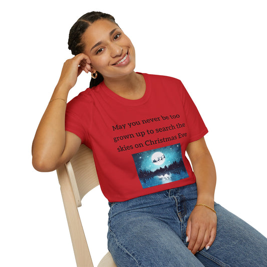 Holiday T-Shirt - Search The Skies Christmas Eve Quote