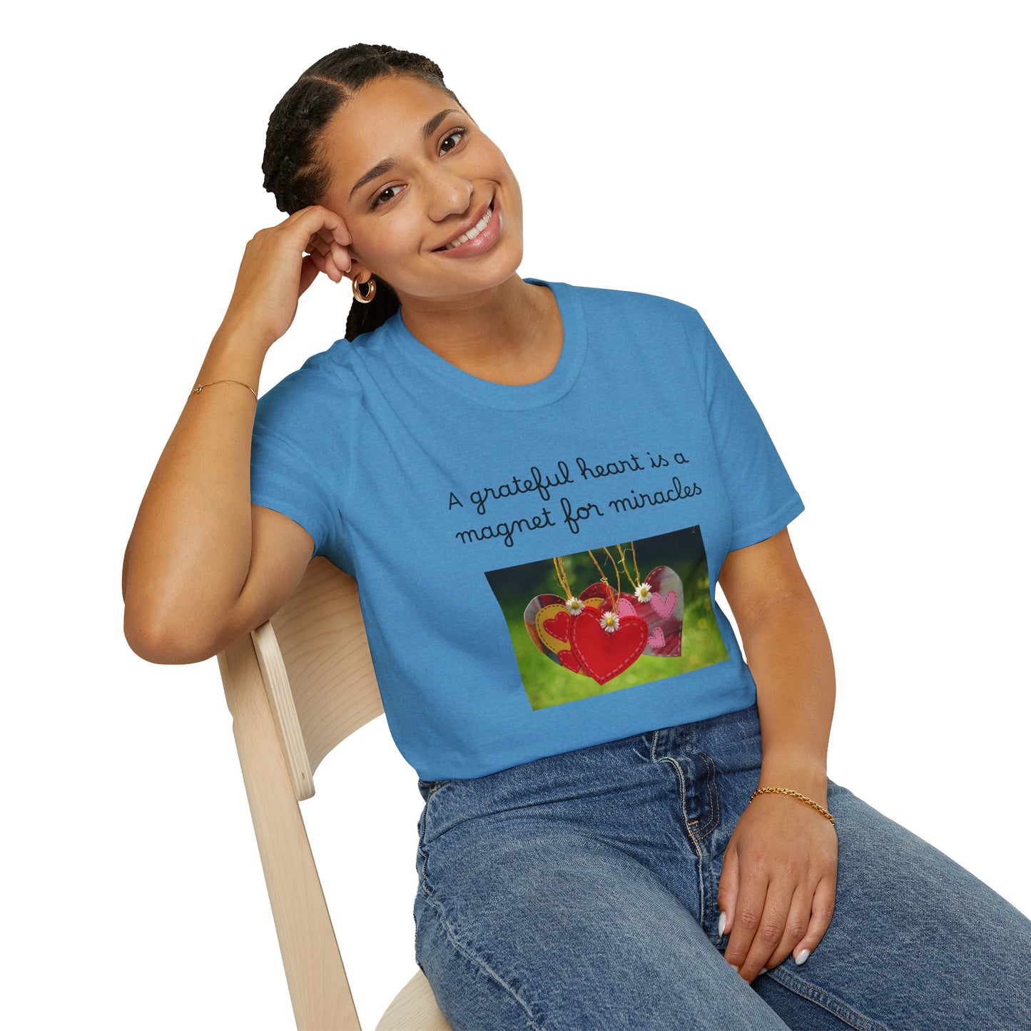 Unisex T-Shirt - "A Grateful Heart Is A Magnet For Miracles"