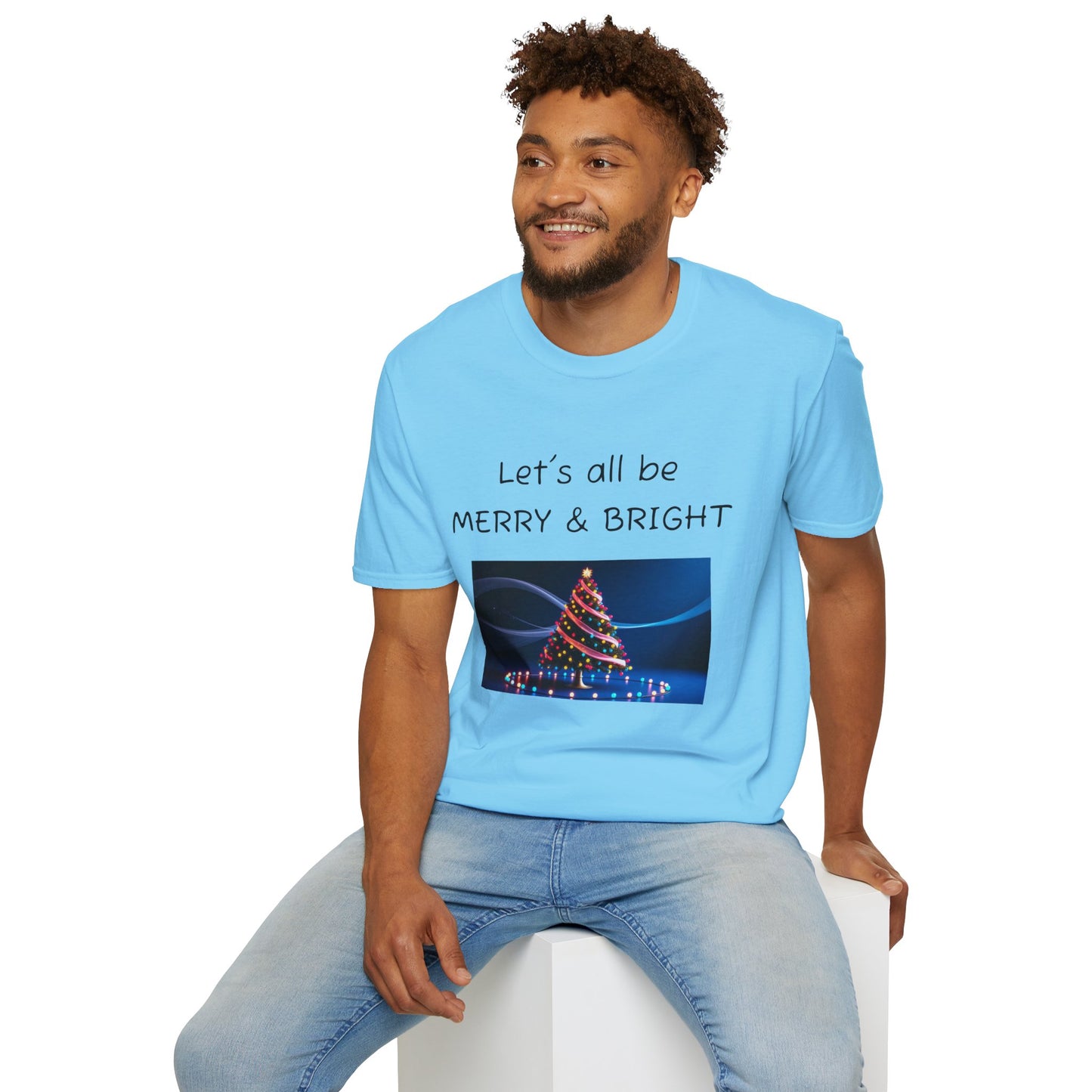 Christmas Tee - "Let's All Be MERRY & BRIGHT"
