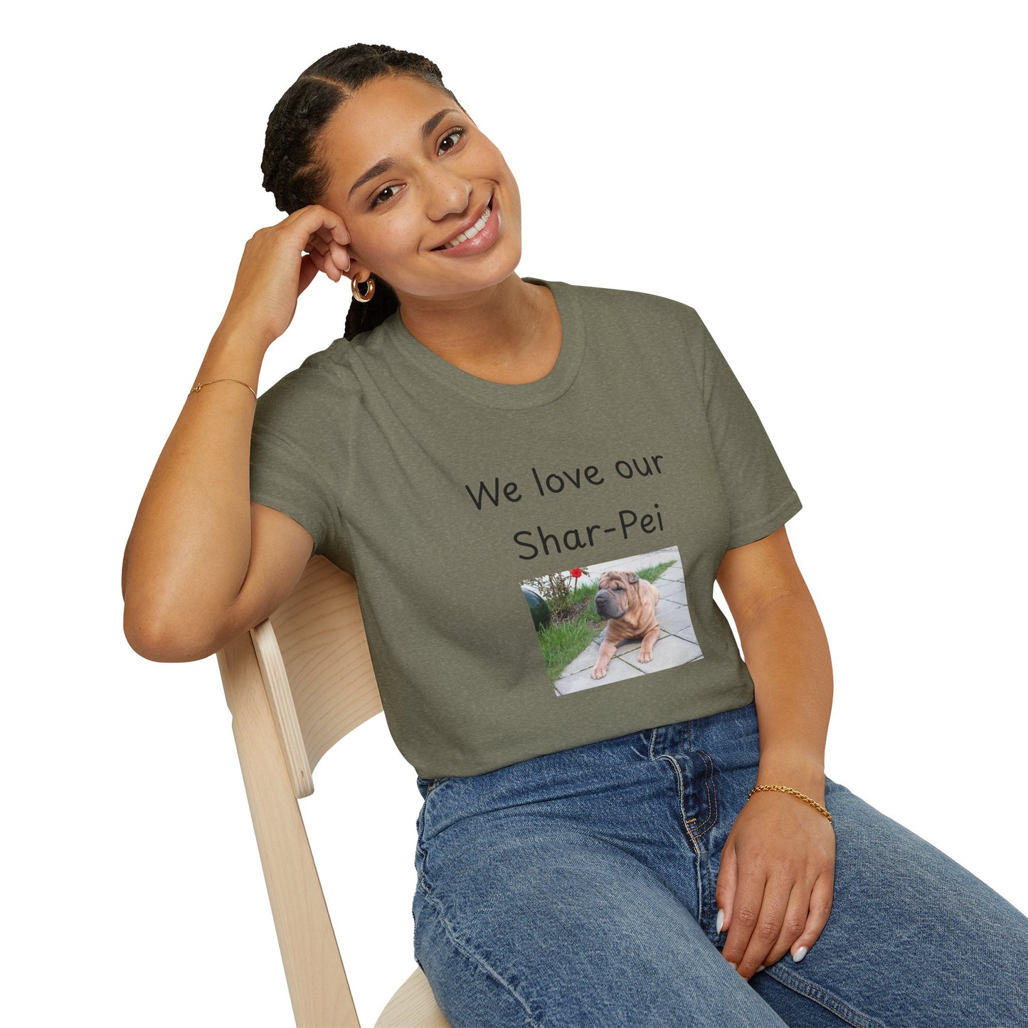 Unisex T-Shirt - "We Love Our Shar-Pei" - Dog Owner Tee