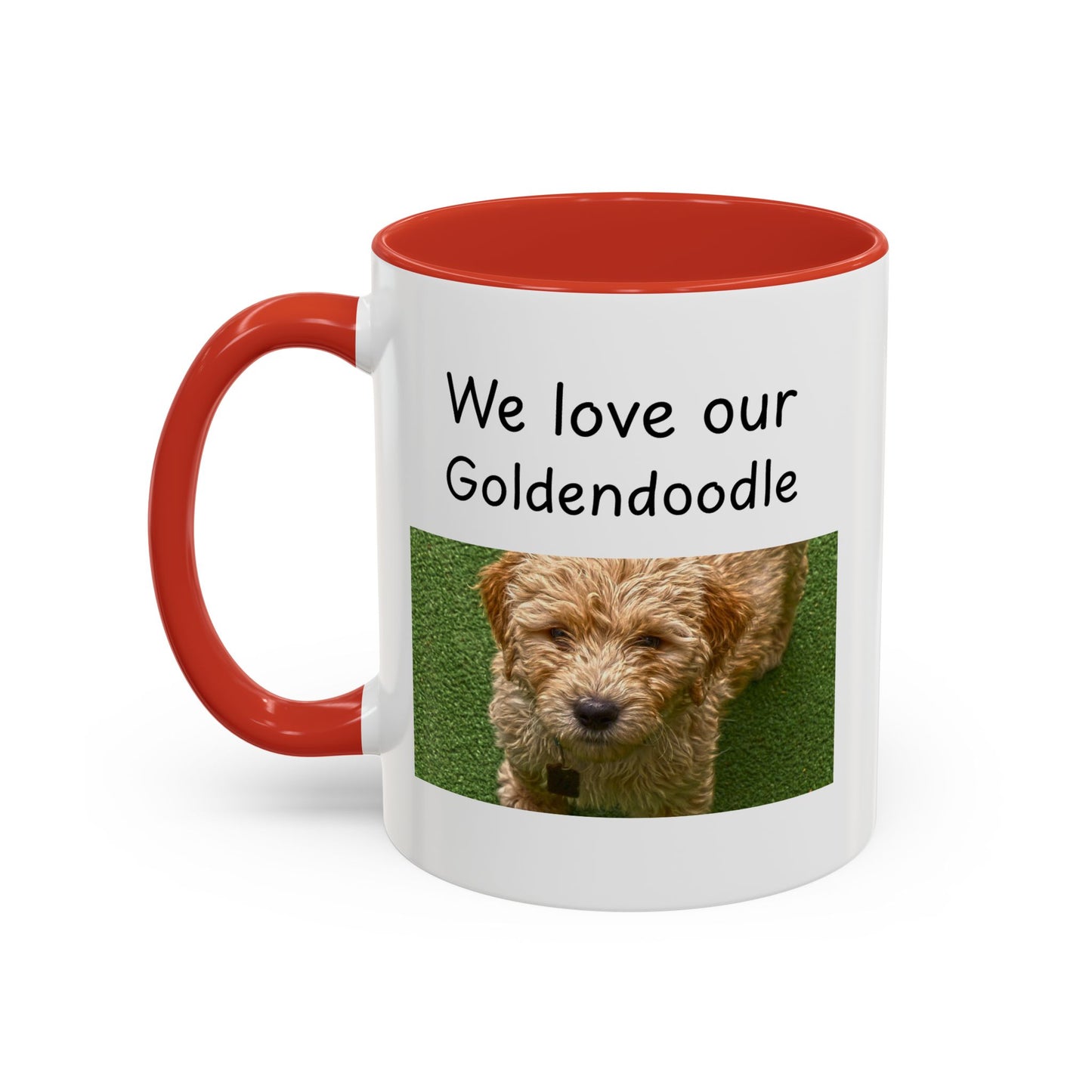 Ceramic Mug - "We Love Our Goldendoodle"