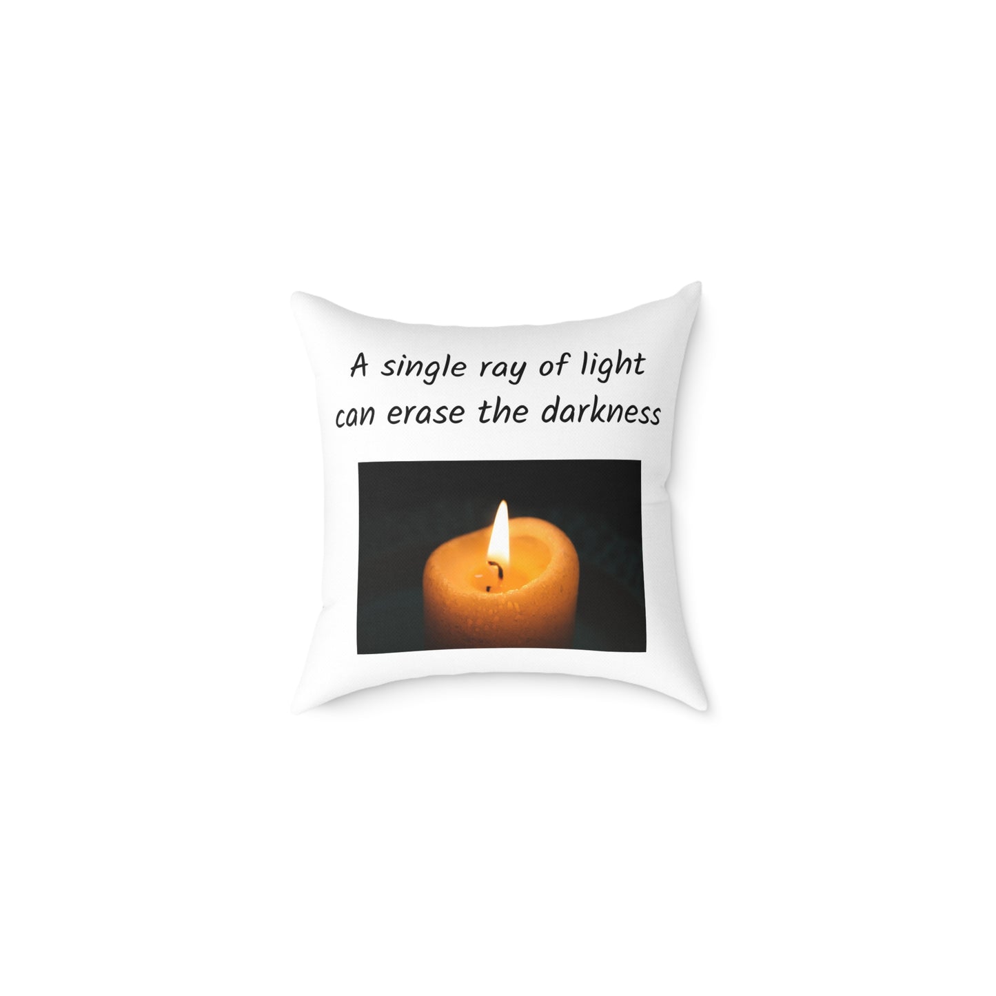 Throw Pillow - A Single Ray Of Light Inspirational Quote
