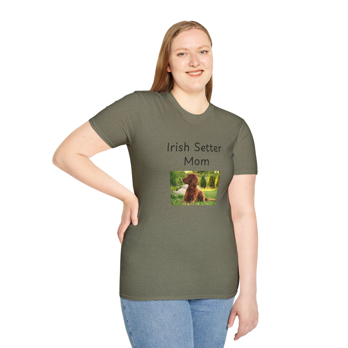 Unisex T-Shirt - "Irish Setter Mom" - Dog Owner Tee