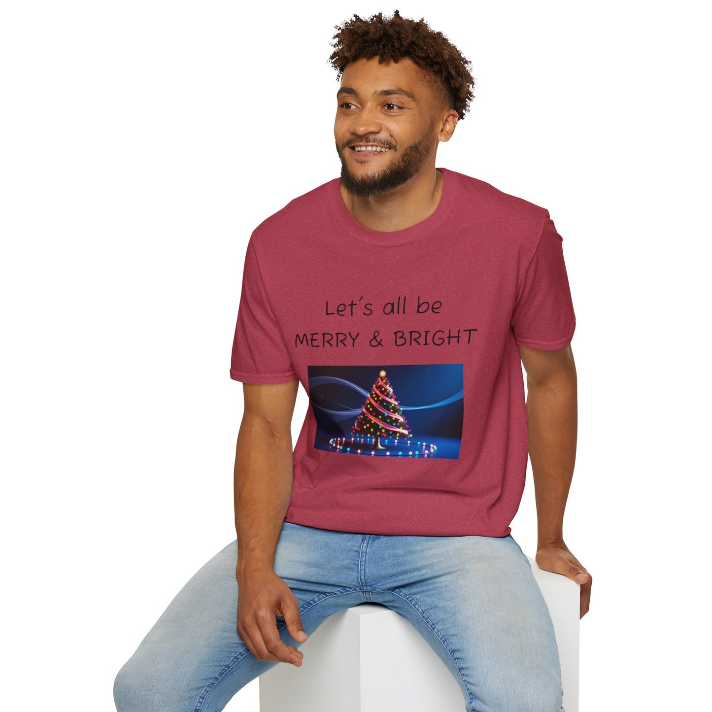 Christmas Tee - "Let's All Be MERRY & BRIGHT"