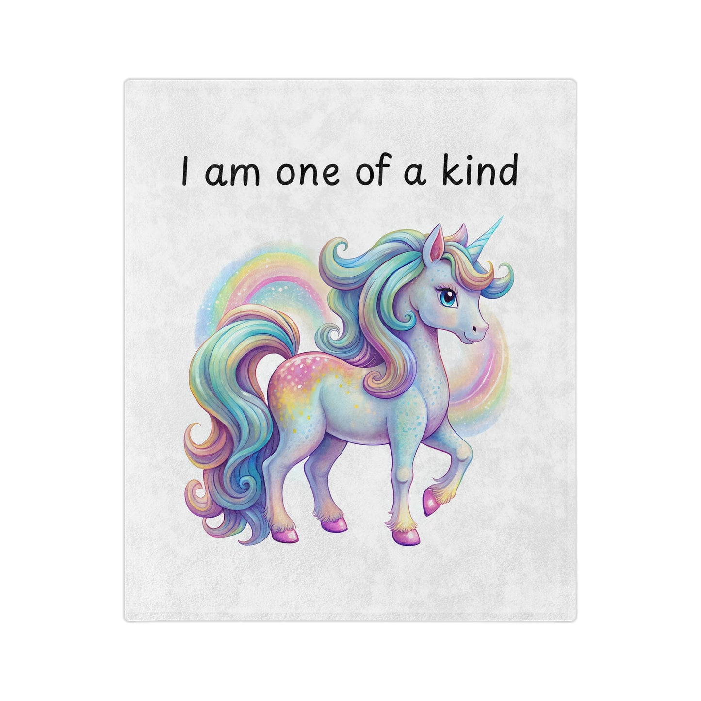 Child or Adult Unicorn Blanket - "I Am One Of A Kind"