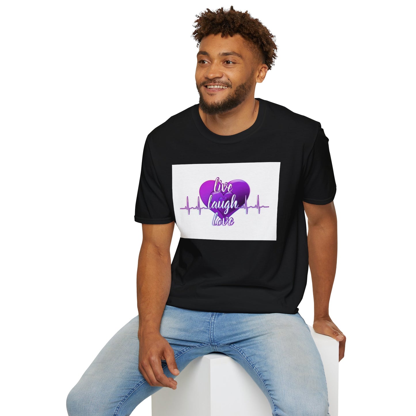 „Lebe, lache, liebe“-T-Shirt – Inspirierendes Grafik-T-Shirt