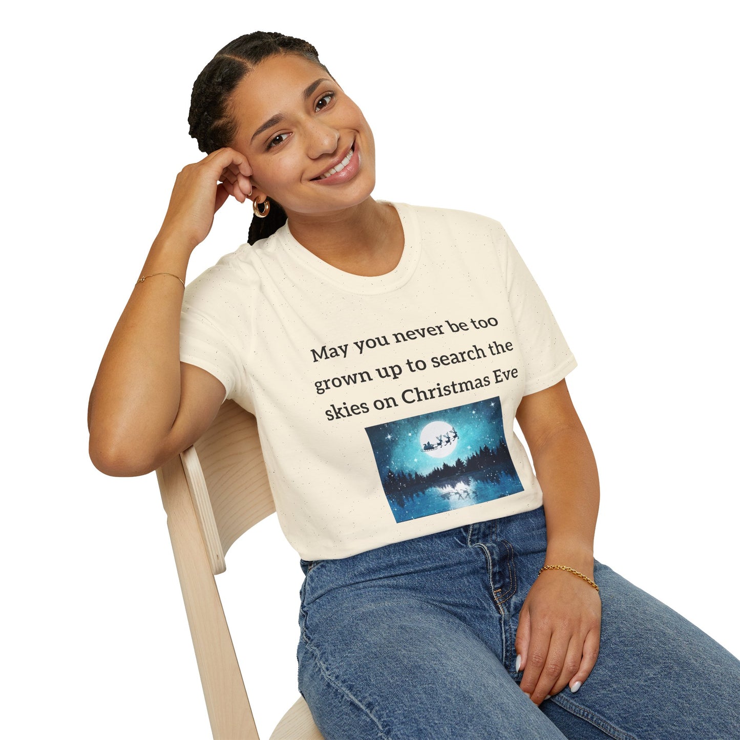 Weihnachts-T-Shirt – Zitat zum Thema „Suche den Himmel“