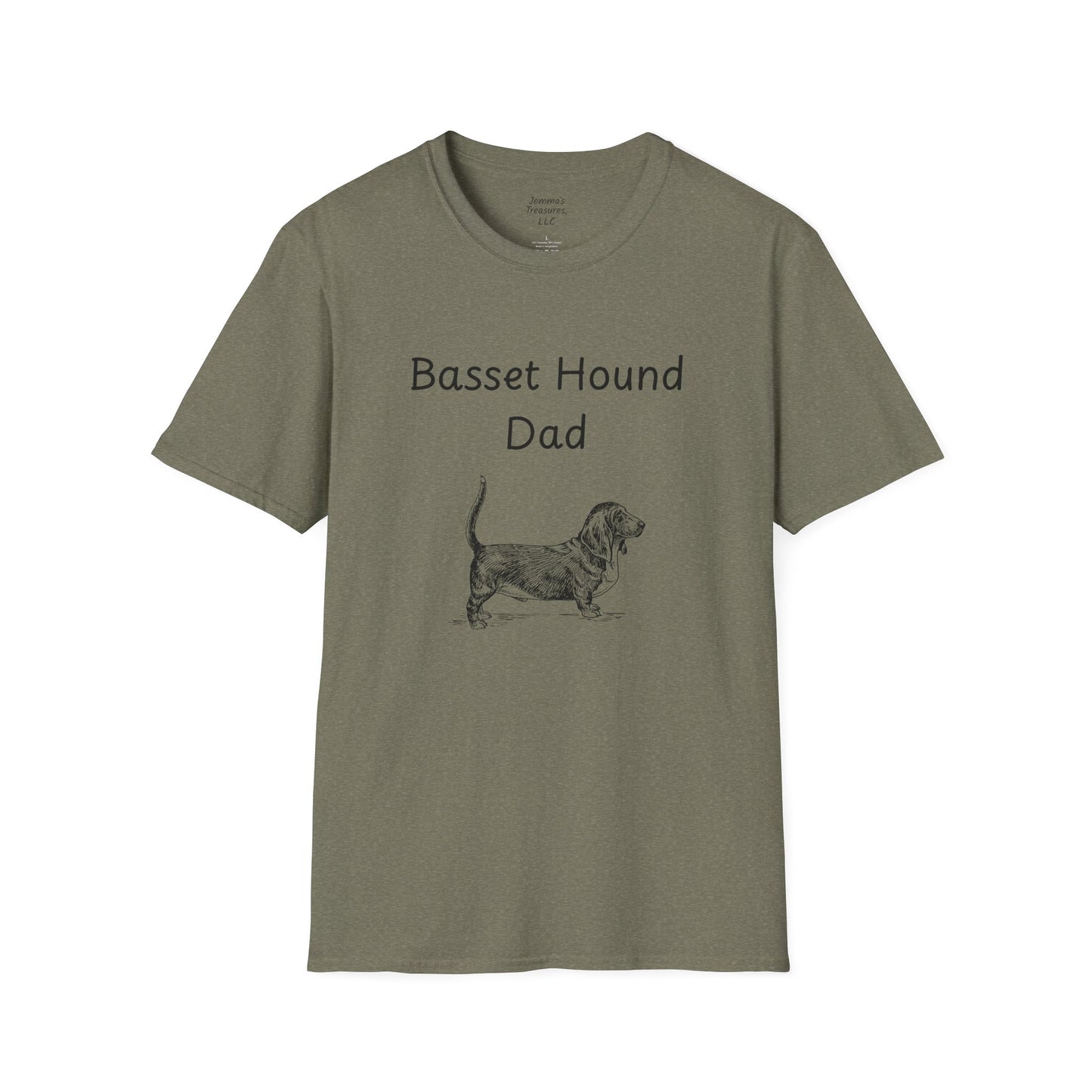 Unisex T-Shirt - "Basset Hound Dad" - Hundebesitzer T-Shirt