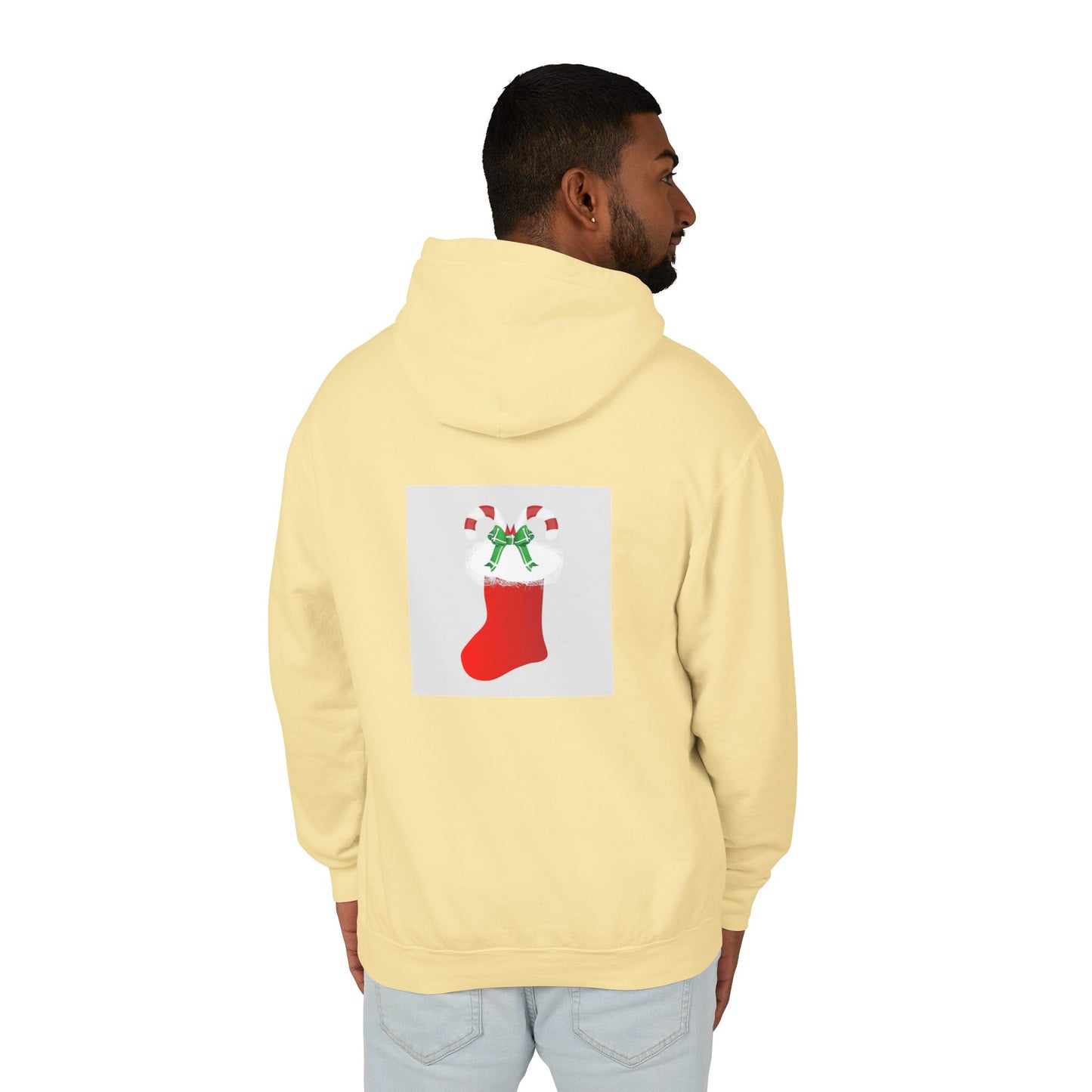 Funny Christmas Hoodie - Eating Candy Out Of Socks Design