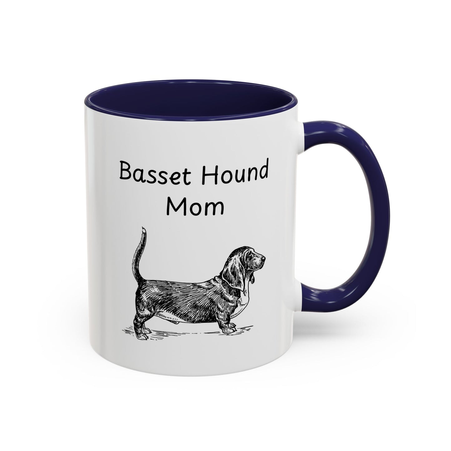Ceramic Mug - "Basset Hound Mom"