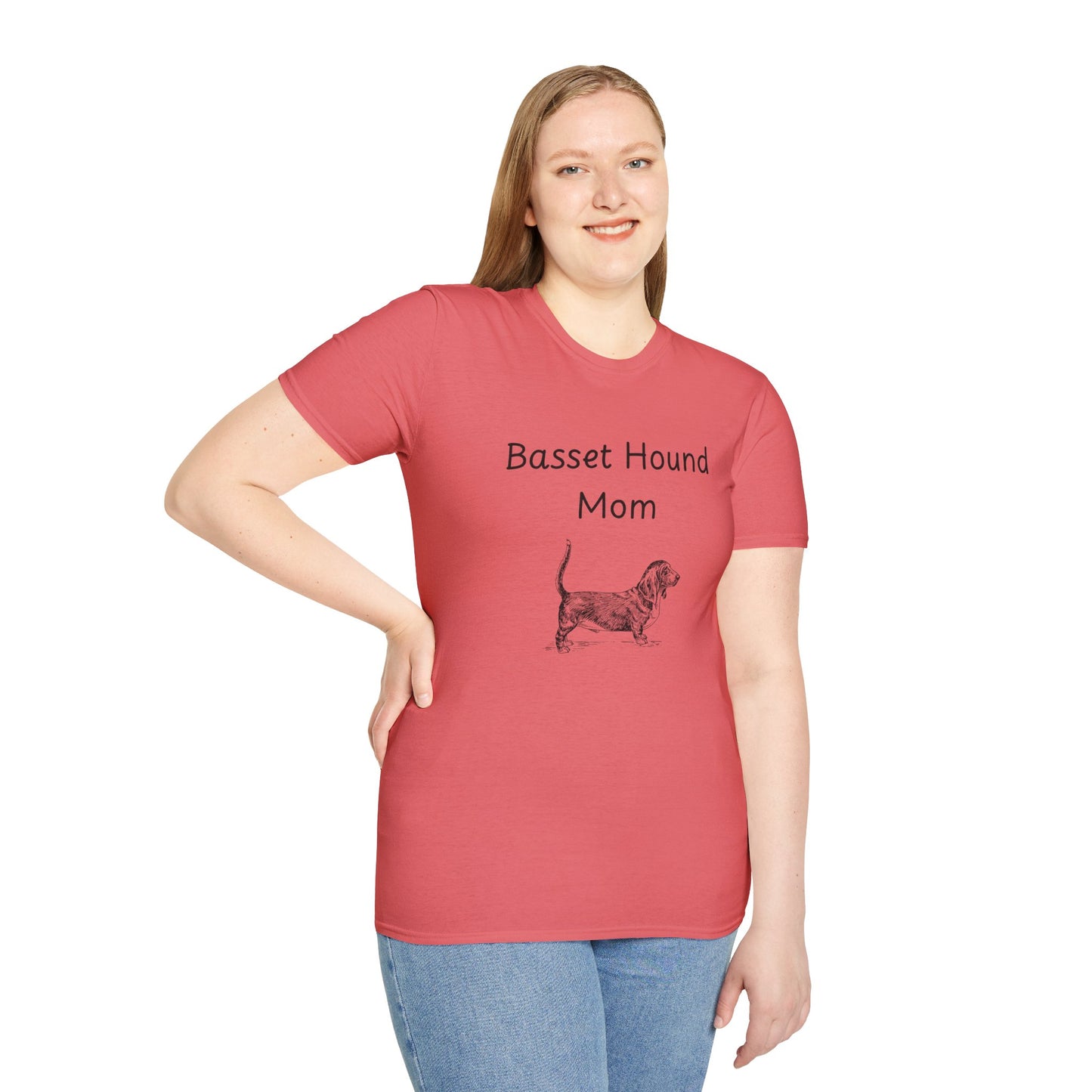 Unisex T-Shirt - "Basset Hound Mom" - Dog Owner Tee