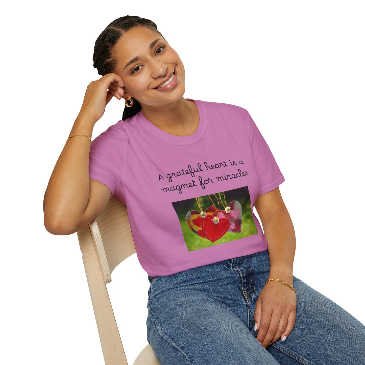 Unisex T-Shirt - "A Grateful Heart Is A Magnet For Miracles"