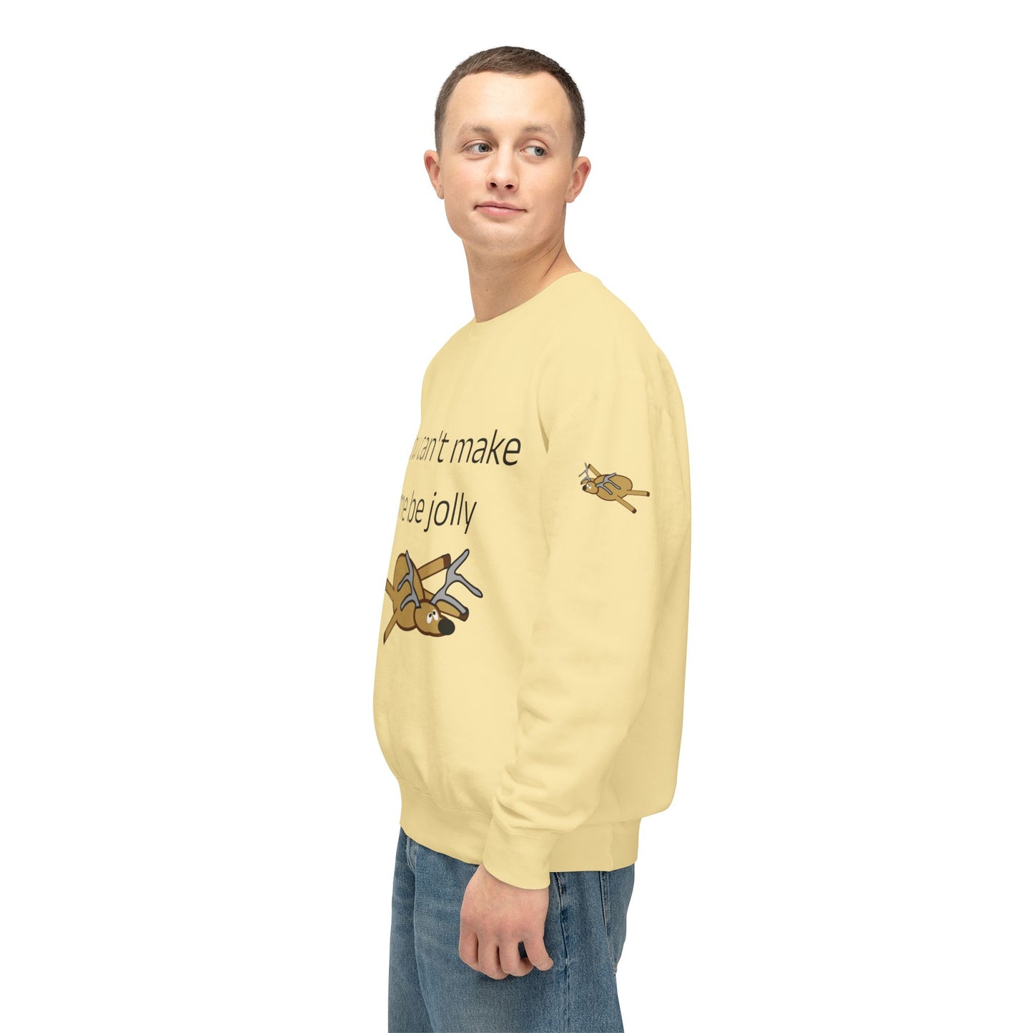 Weihnachtspullover – „Du kannst mich nicht zum Fröhlichsein zwingen“