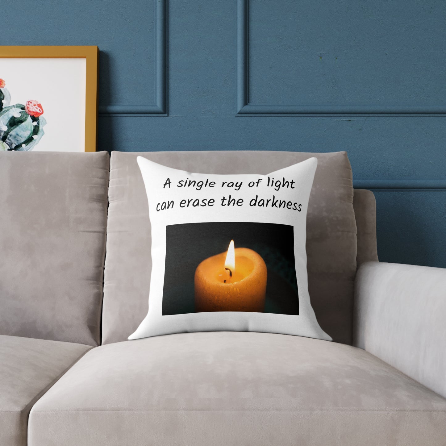 Throw Pillow - A Single Ray Of Light Inspirational Quote