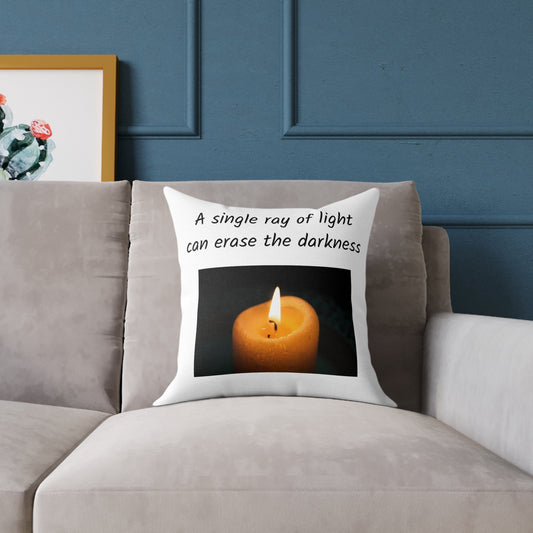 Throw Pillow - A Single Ray Of Light Inspirational Quote