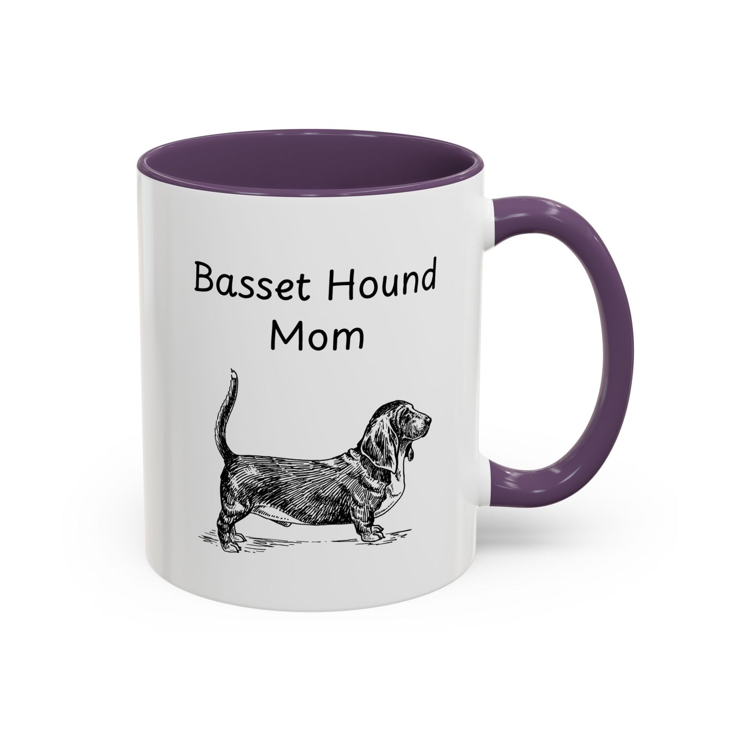 Ceramic Mug - "Basset Hound Mom"