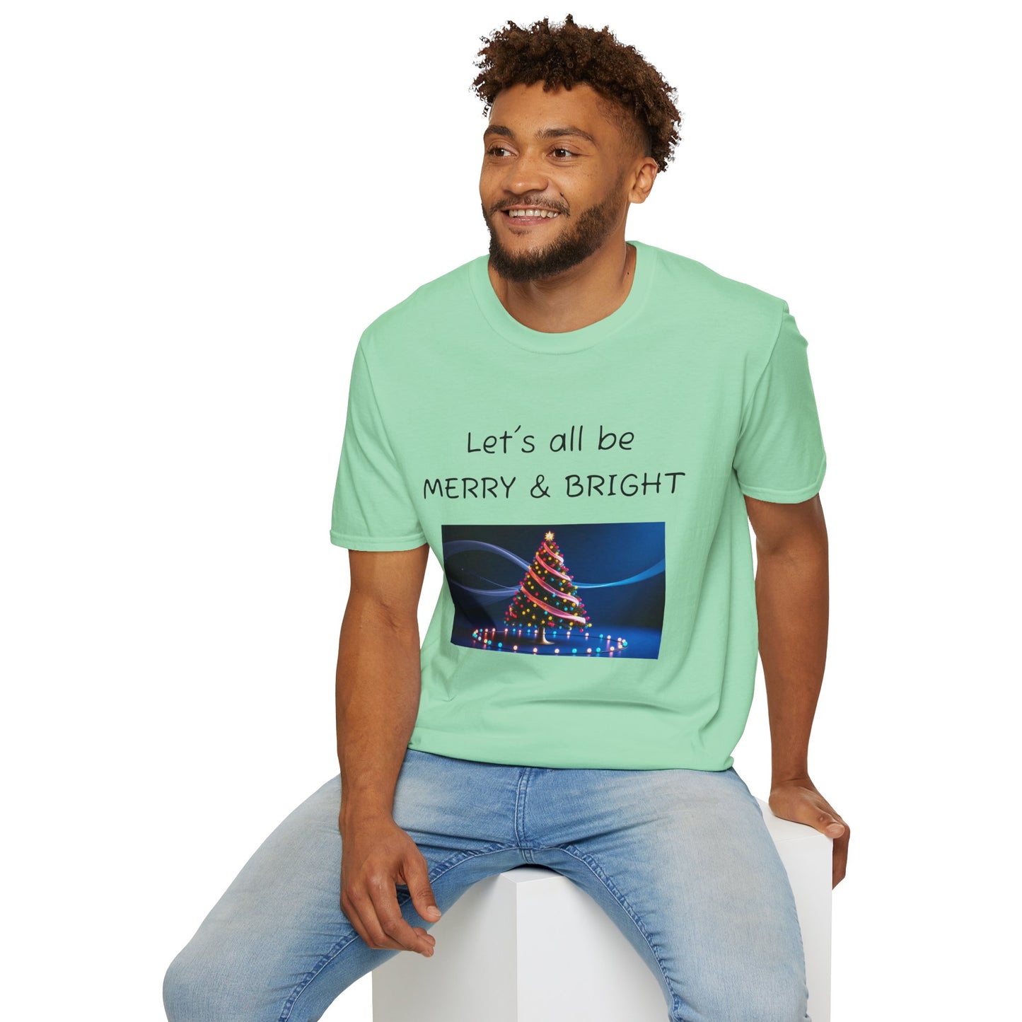 Christmas Tee - "Let's All Be MERRY & BRIGHT"