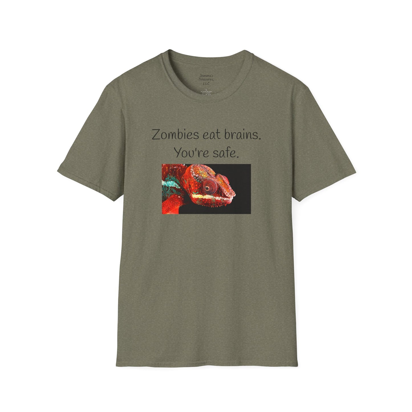 Zombie T-hemp - Zombies eet breine. Jy is veilig.