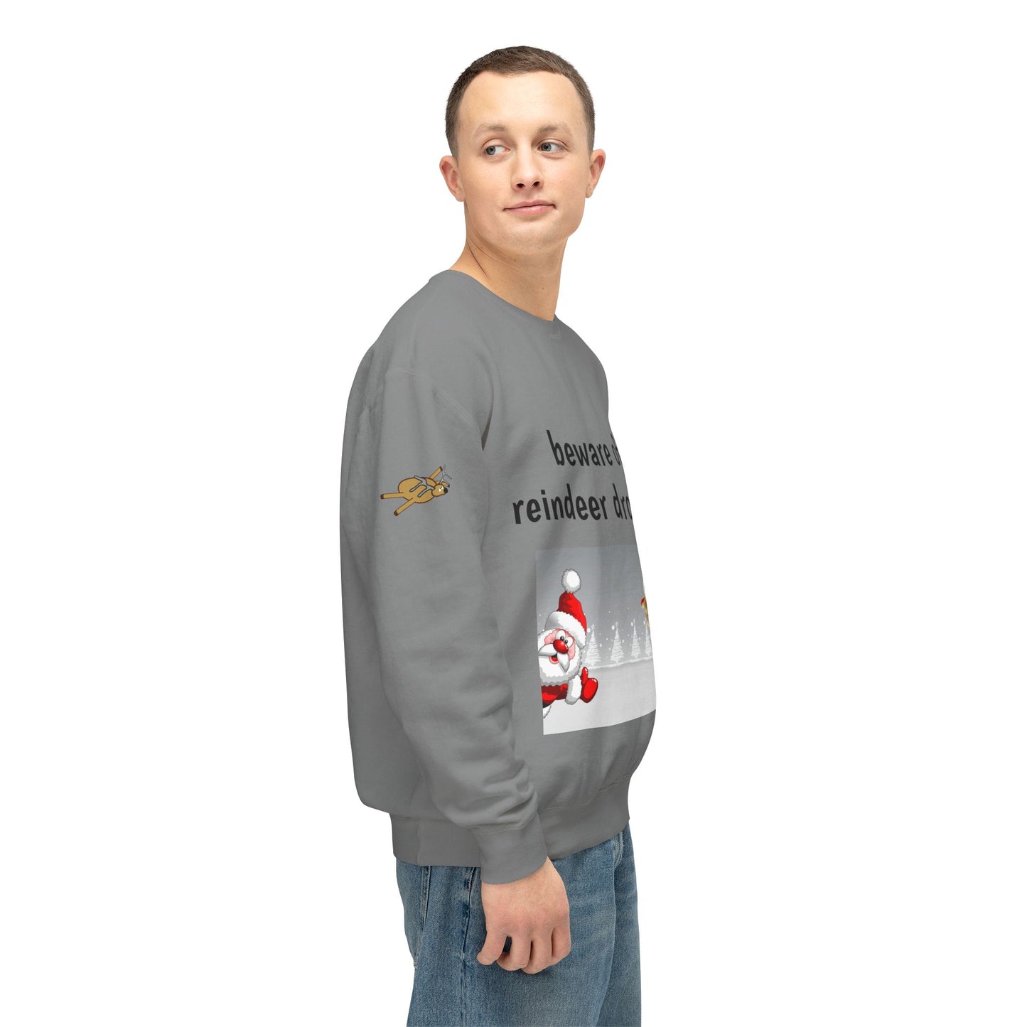 Weihnachtspullover – „Vorsicht vor Rentierkot!“