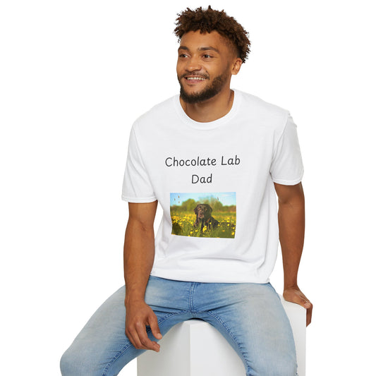 Unisex T-Shirt - "Chocolate Lab Dad" - Dog Owner Tee