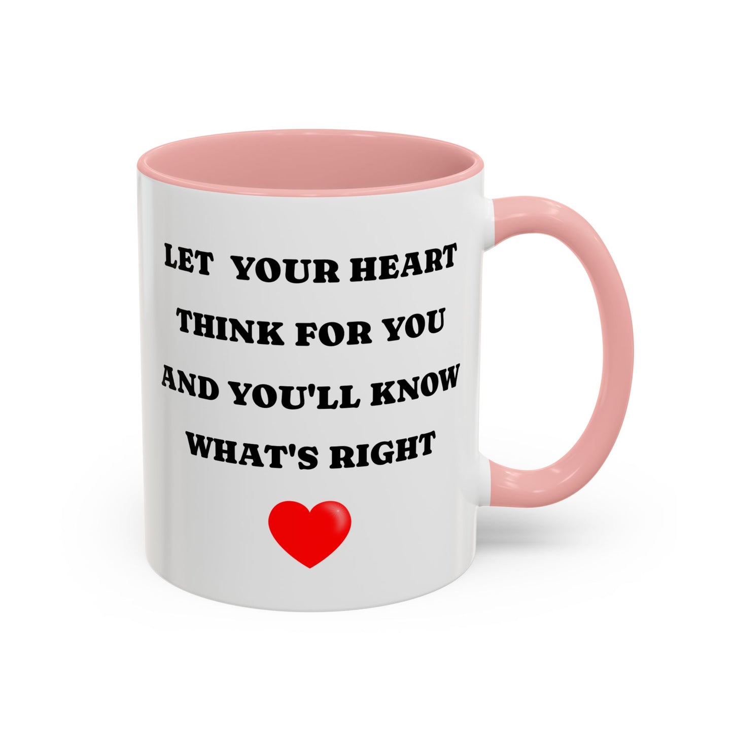 Inspirierender Kaffeebecher – Zitat: „Lass dein Herz für dich denken“