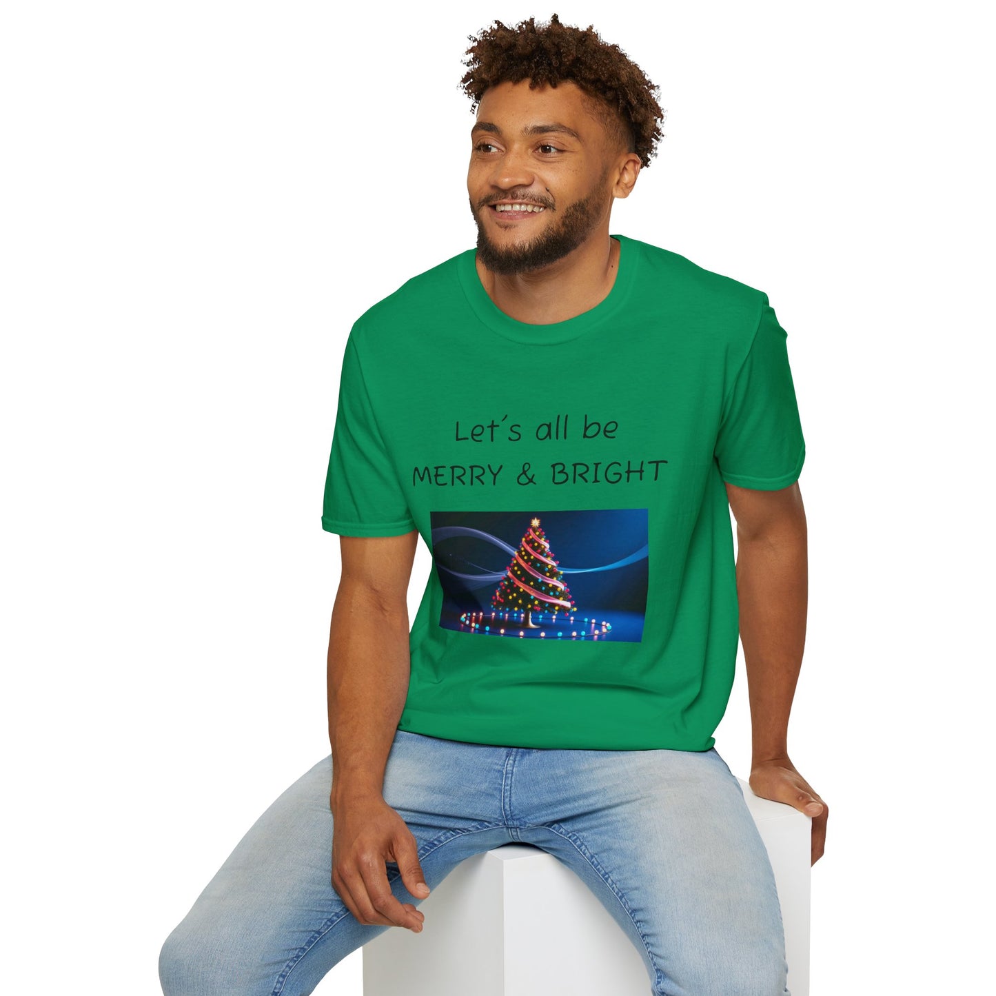 Christmas Tee - "Let's All Be MERRY & BRIGHT"