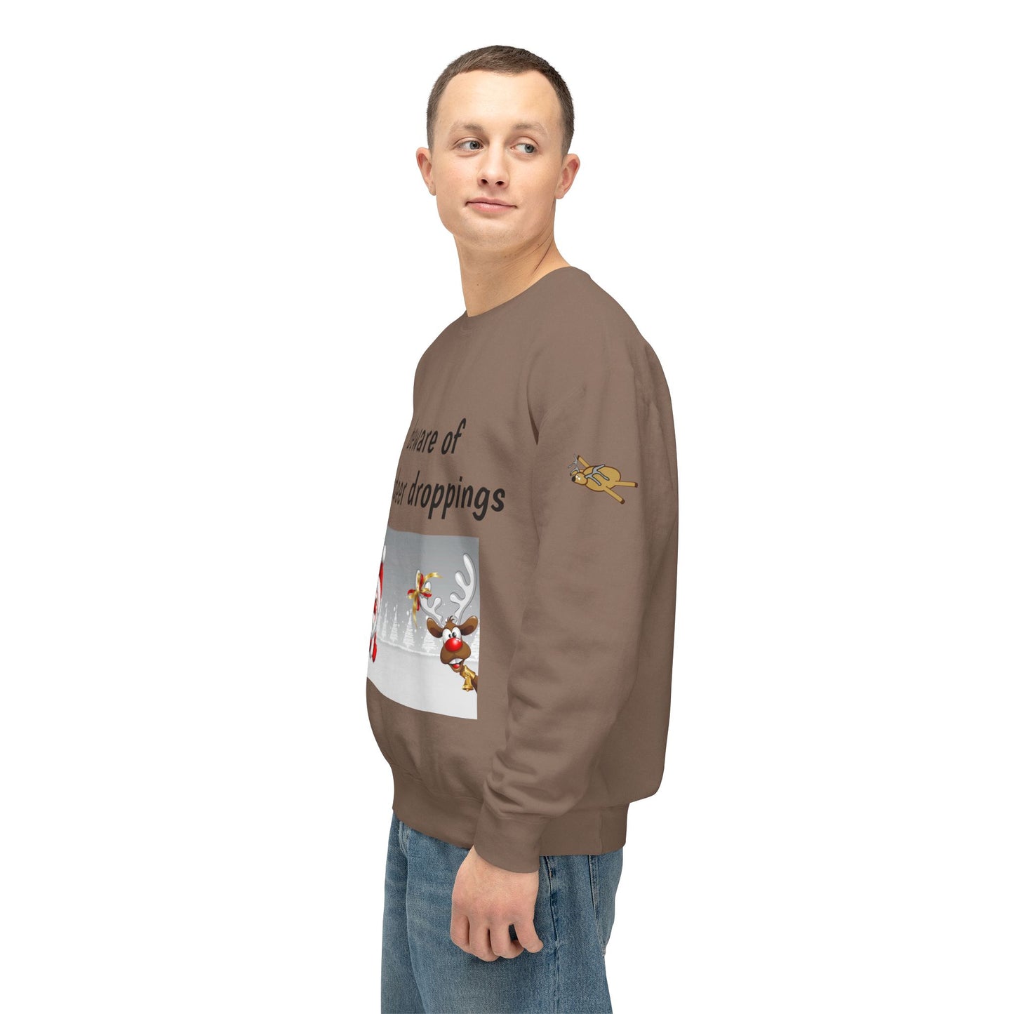 Weihnachtspullover – „Vorsicht vor Rentierkot!“