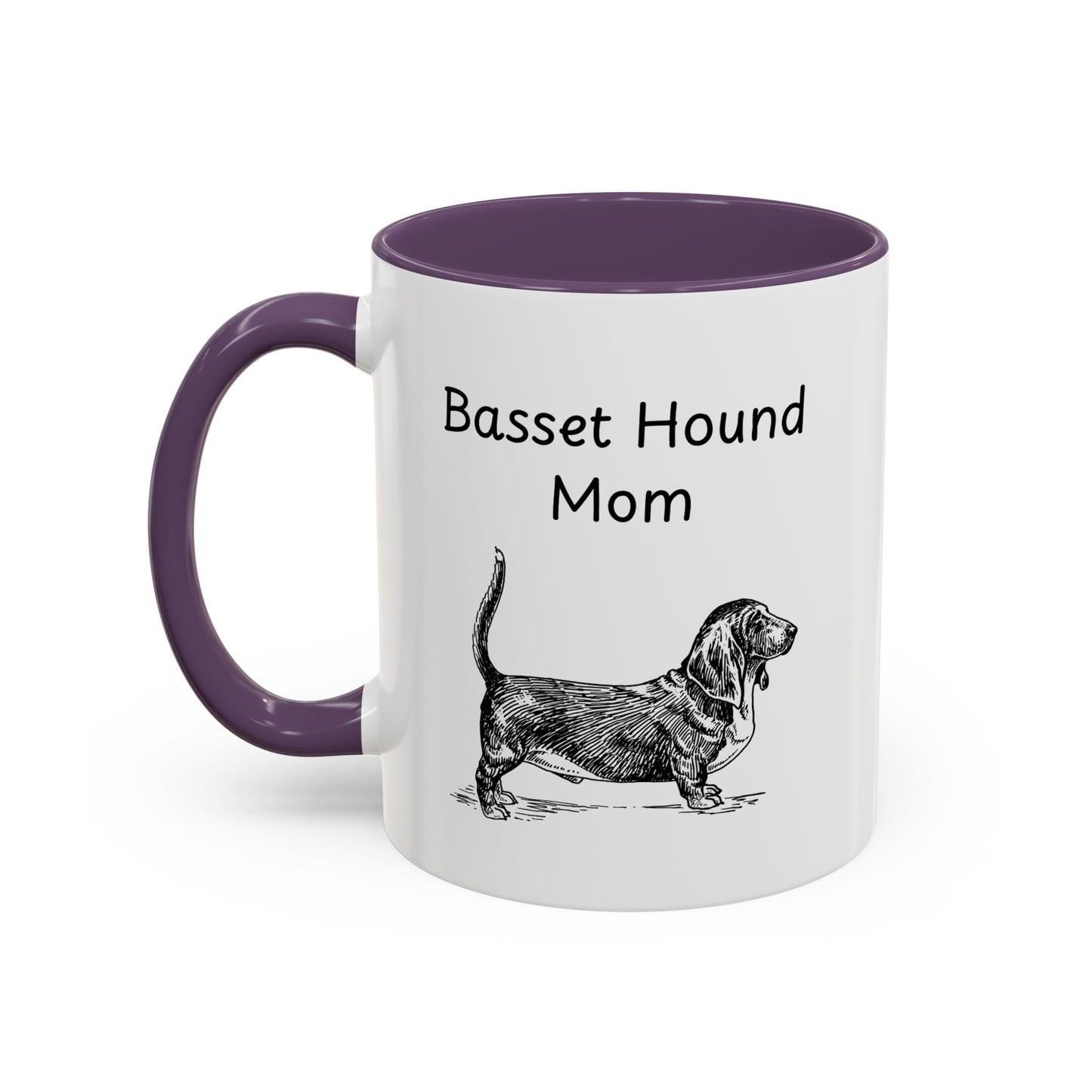 Ceramic Mug - "Basset Hound Mom"