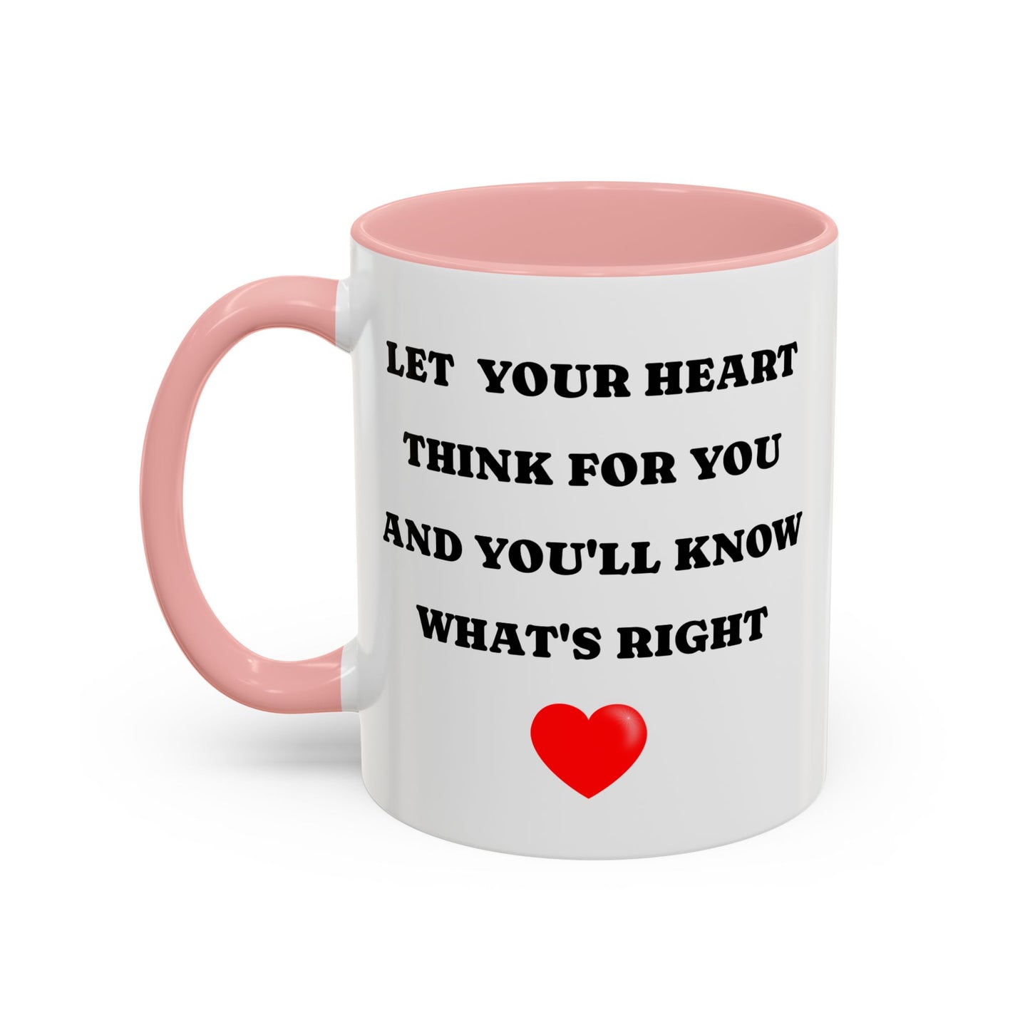 Inspirierender Kaffeebecher – Zitat: „Lass dein Herz für dich denken“