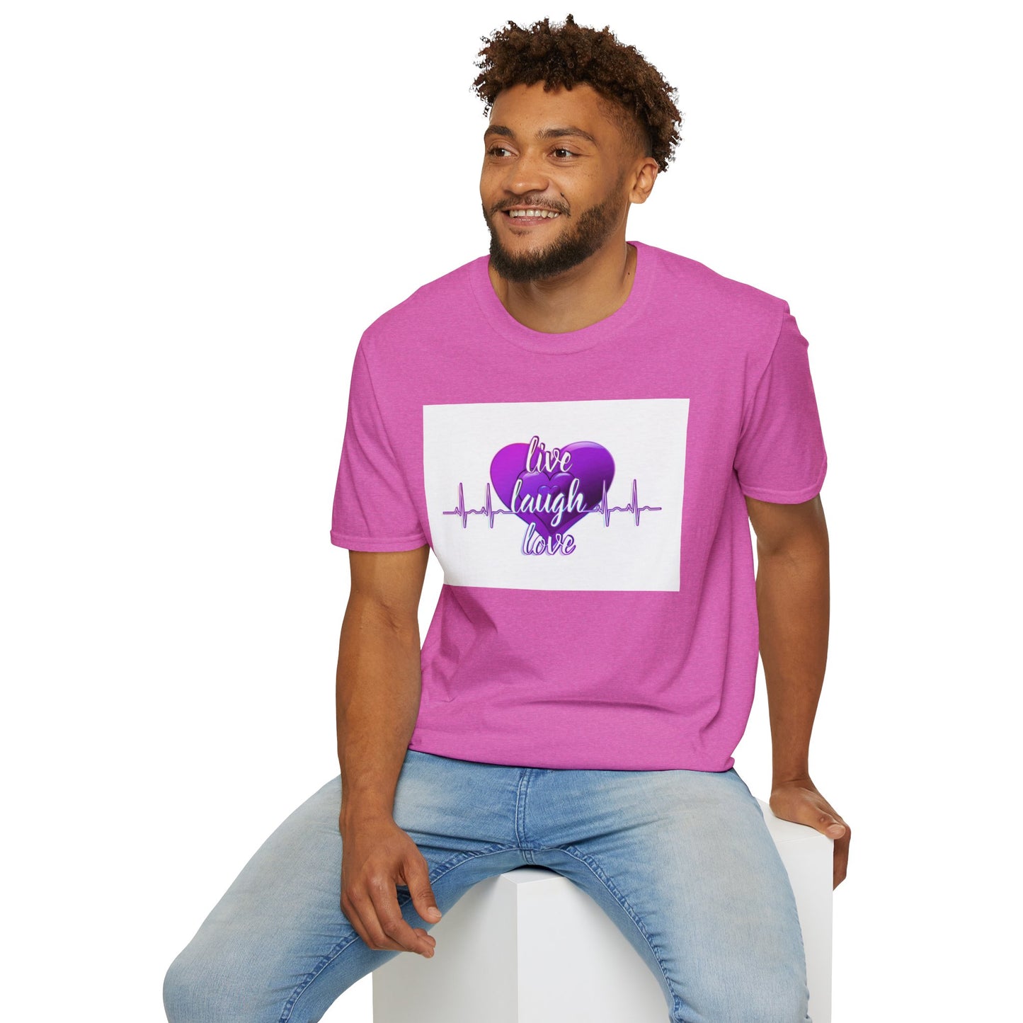 „Lebe, lache, liebe“-T-Shirt – Inspirierendes Grafik-T-Shirt