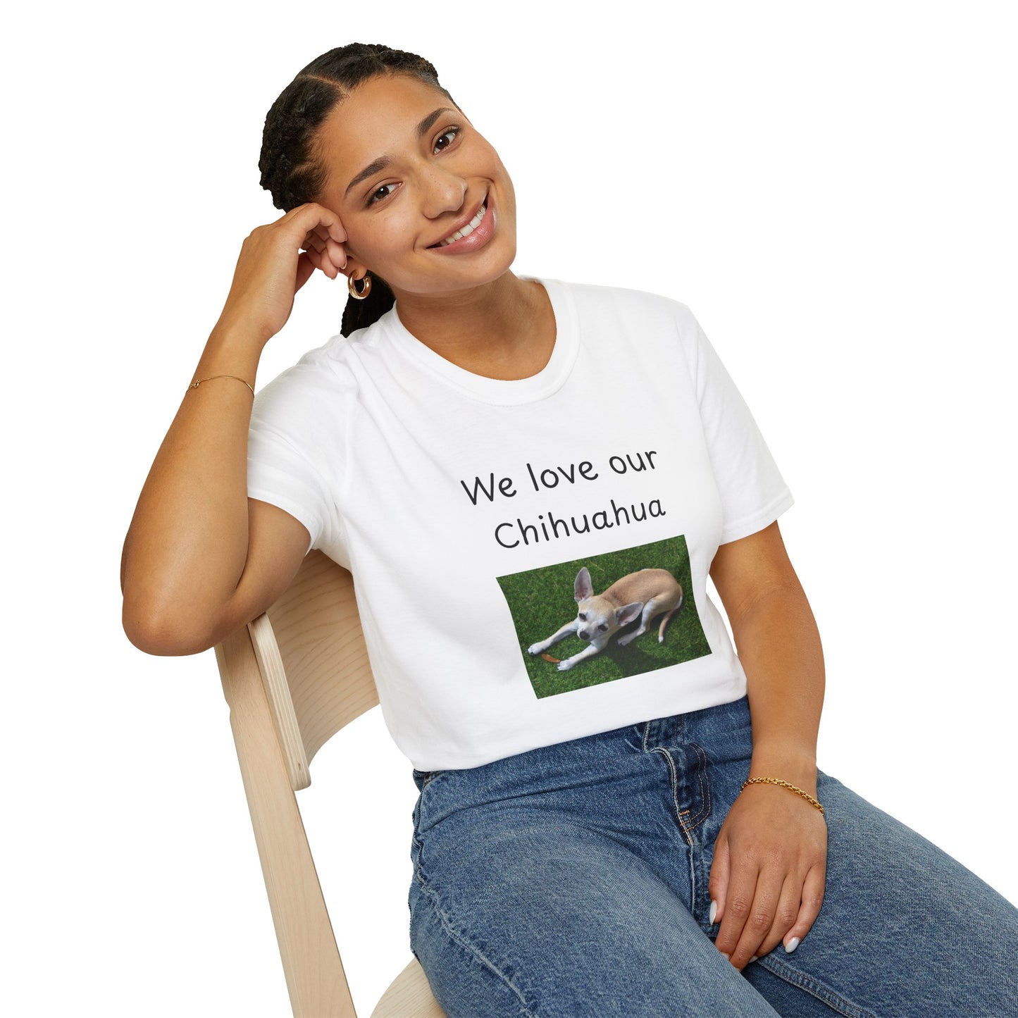 Unisex T-Shirt - "Wir lieben unseren Chihuahua" - Hundebesitzer T-Shirt