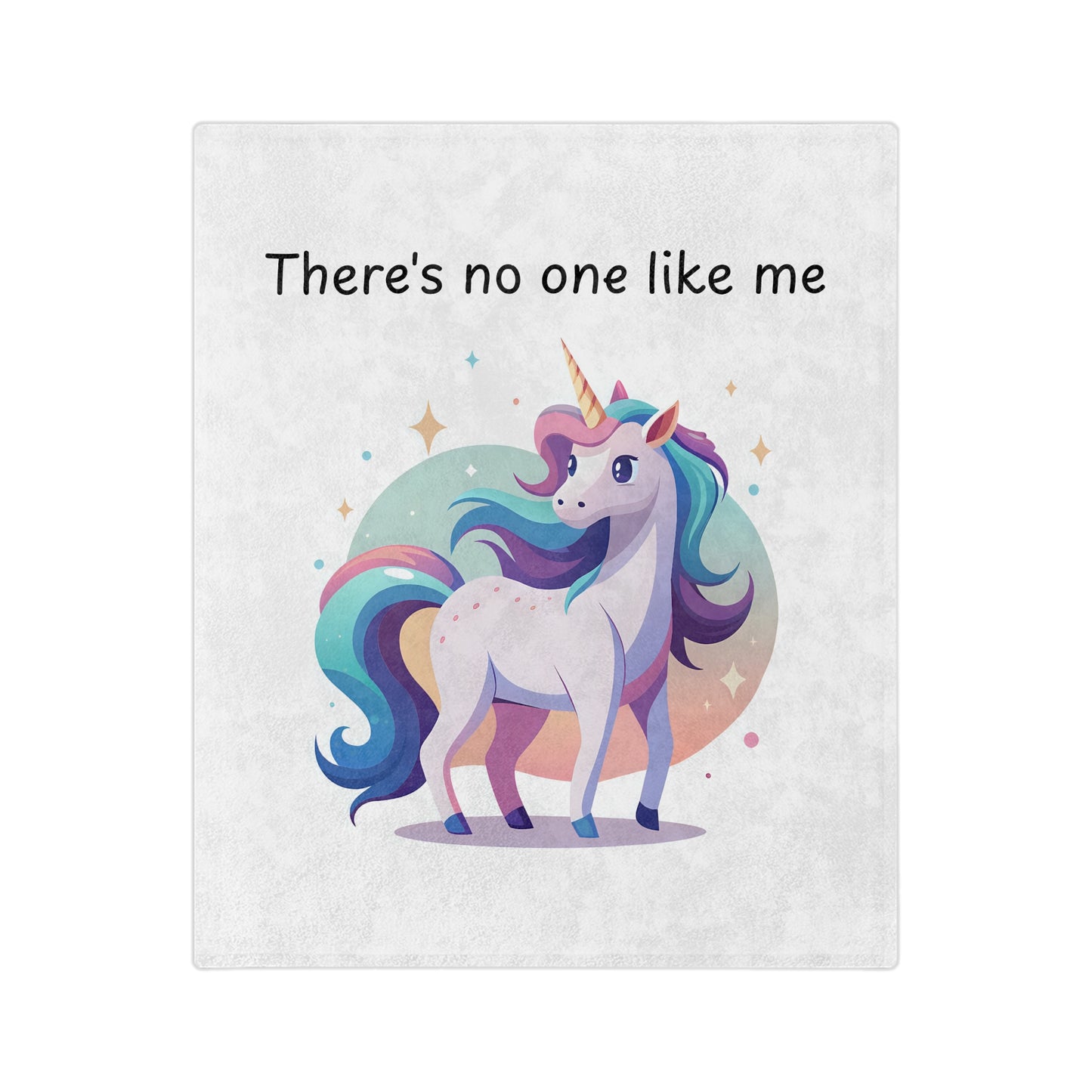 Child or Adult Unicorn Blanket - "There's No One Like Me"