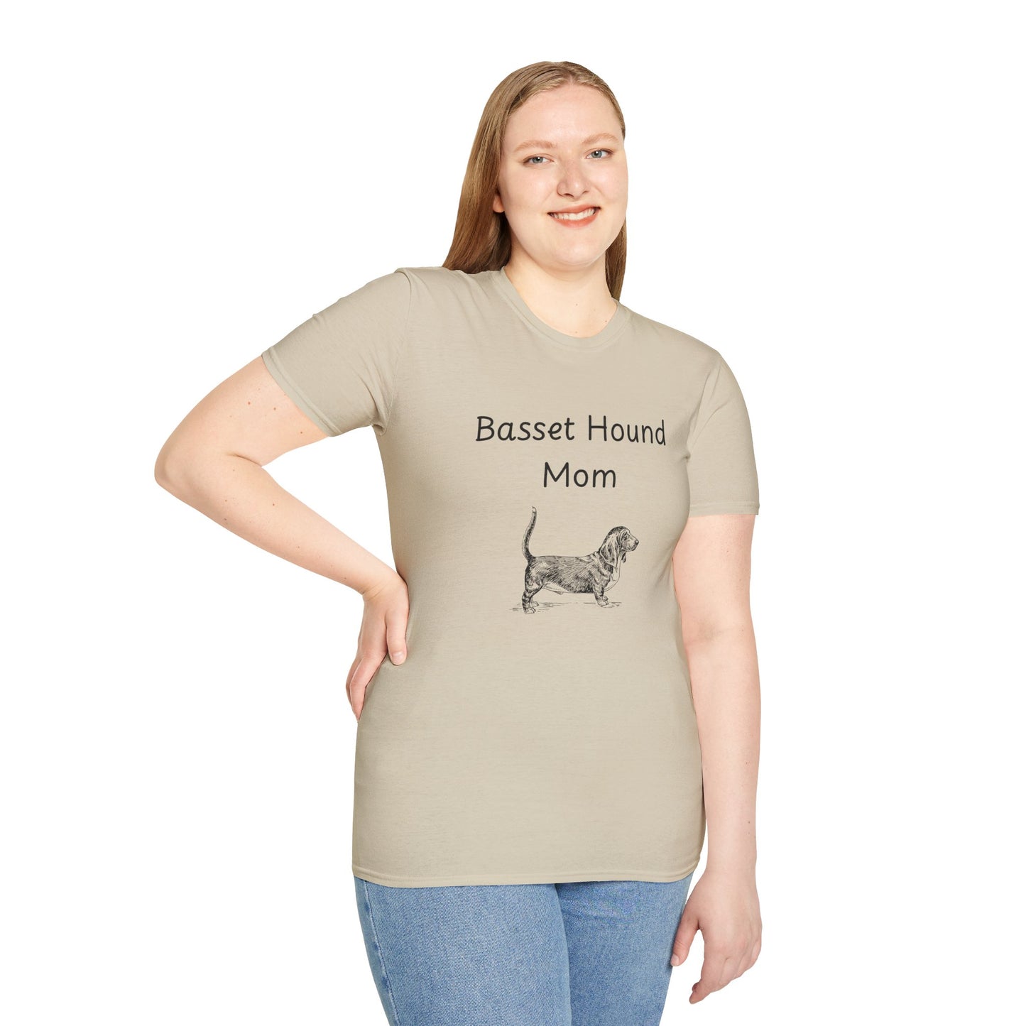 Unisex T-Shirt - "Basset Hound Mom" - Dog Owner Tee