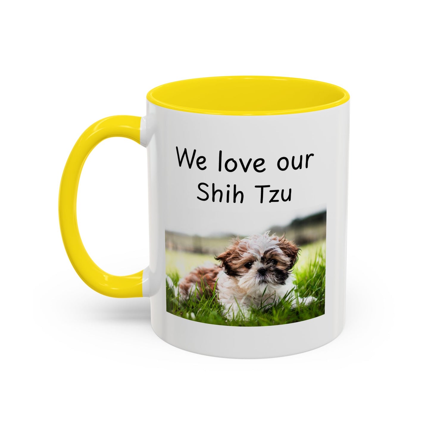Keramiekbeker - "Ons is lief vir ons Shih Tzu"