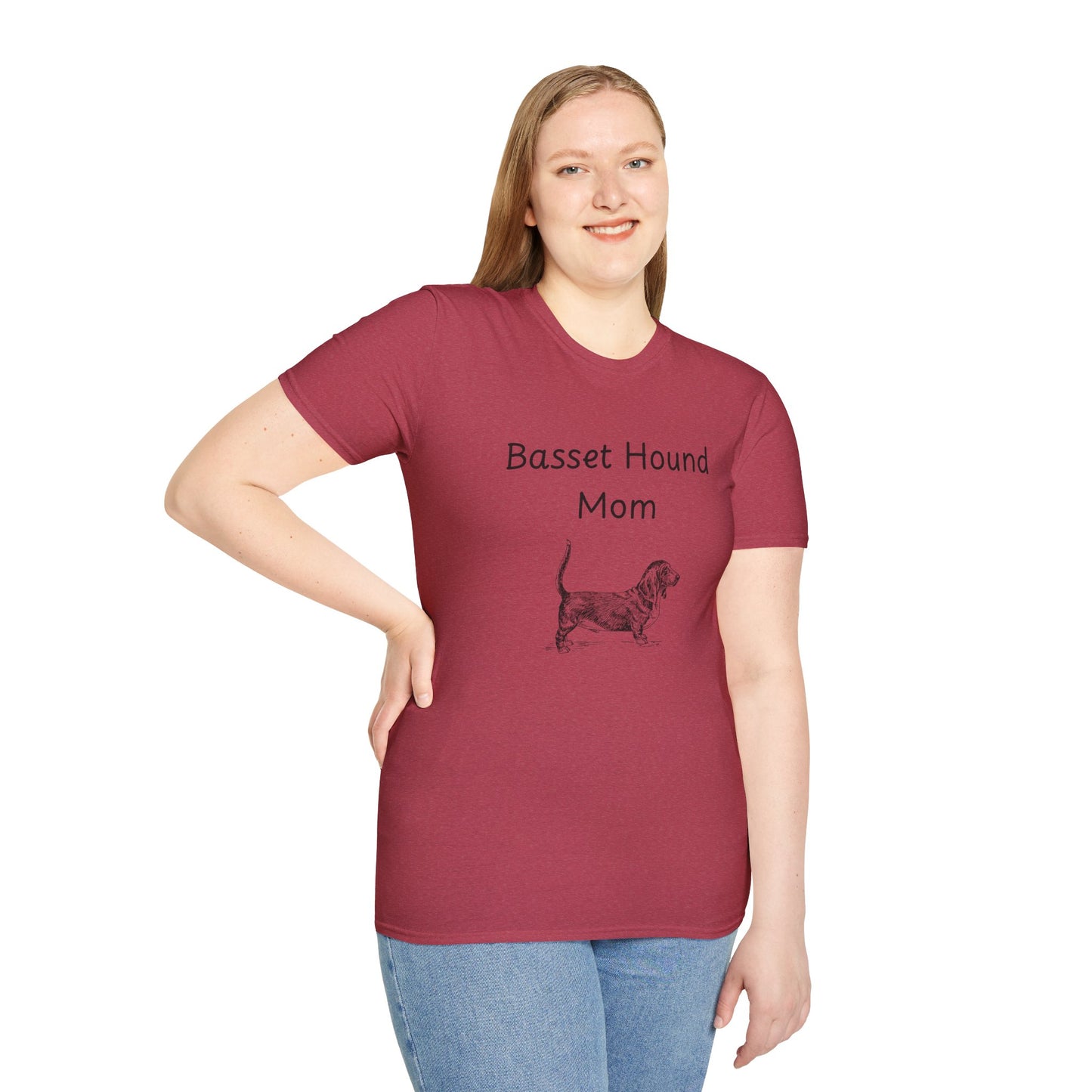 Unisex T-Shirt - "Basset Hound Mom" - Dog Owner Tee
