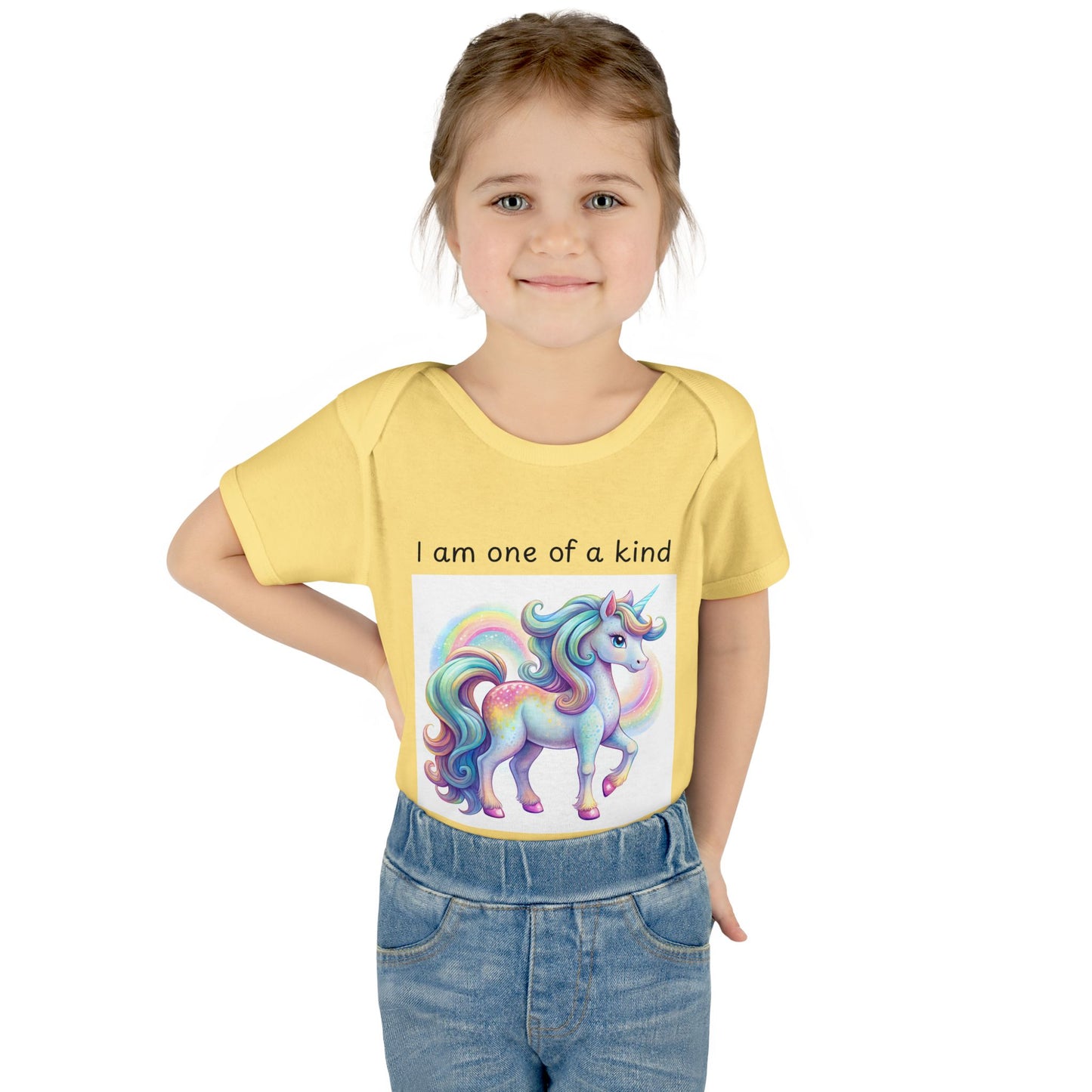 Infant/Toddler Bodysuit -  "I Am One Of A Kind" Unicorn Graphic Design