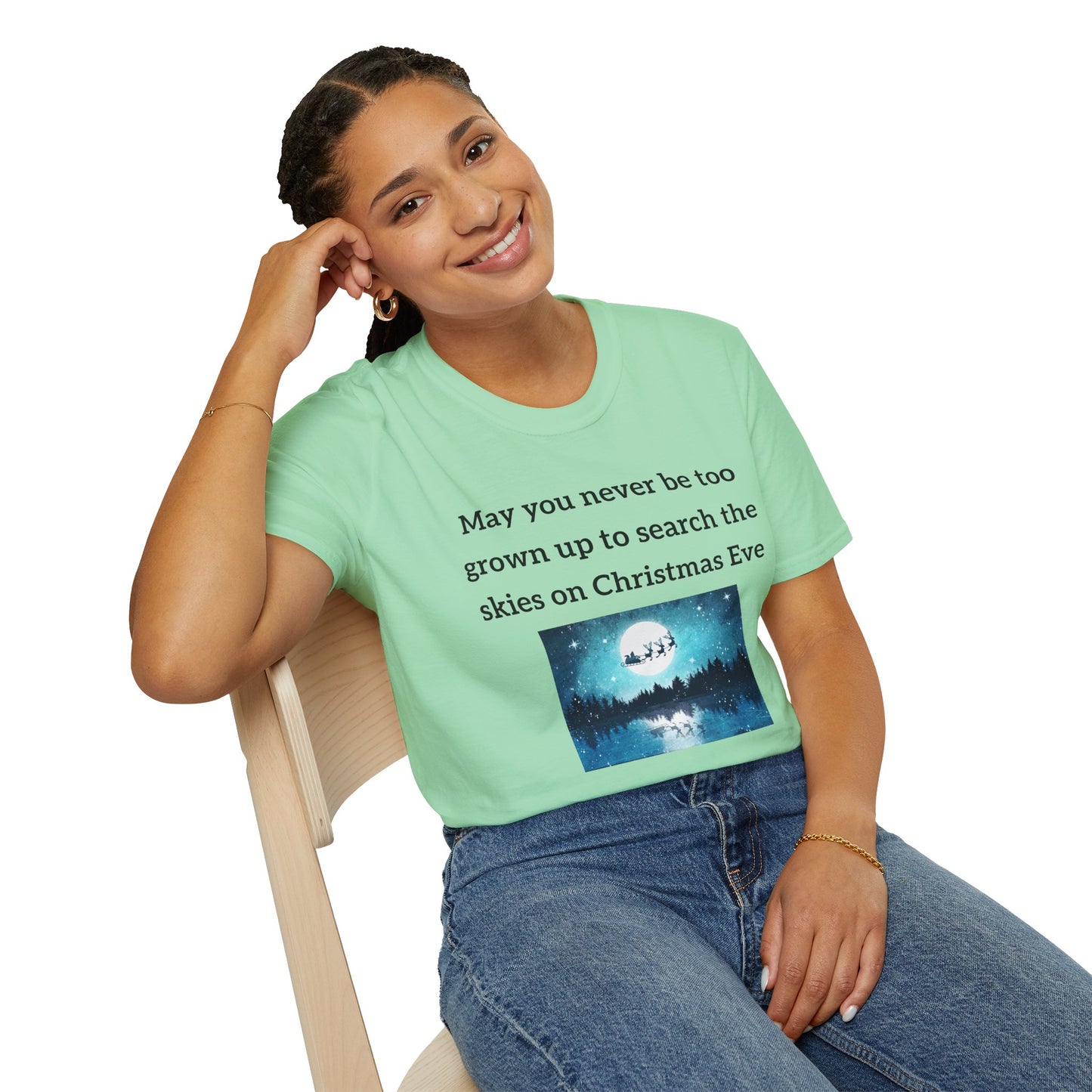 Weihnachts-T-Shirt – Zitat zum Thema „Suche den Himmel“