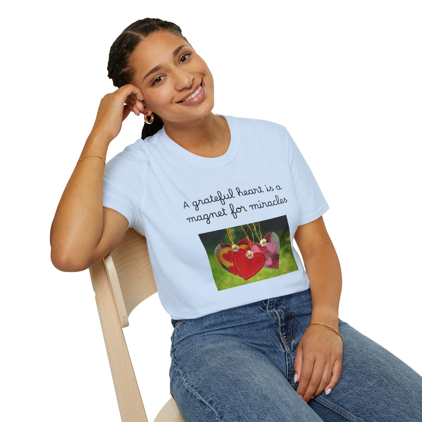 Unisex T-Shirt - "A Grateful Heart Is A Magnet For Miracles"