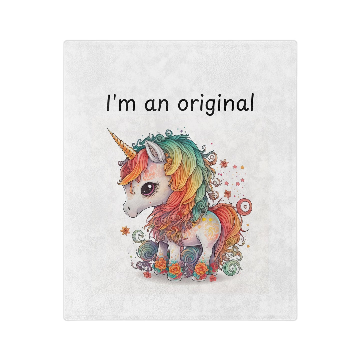 Child or Adult Unicorn Blanket - "I'm An Original"
