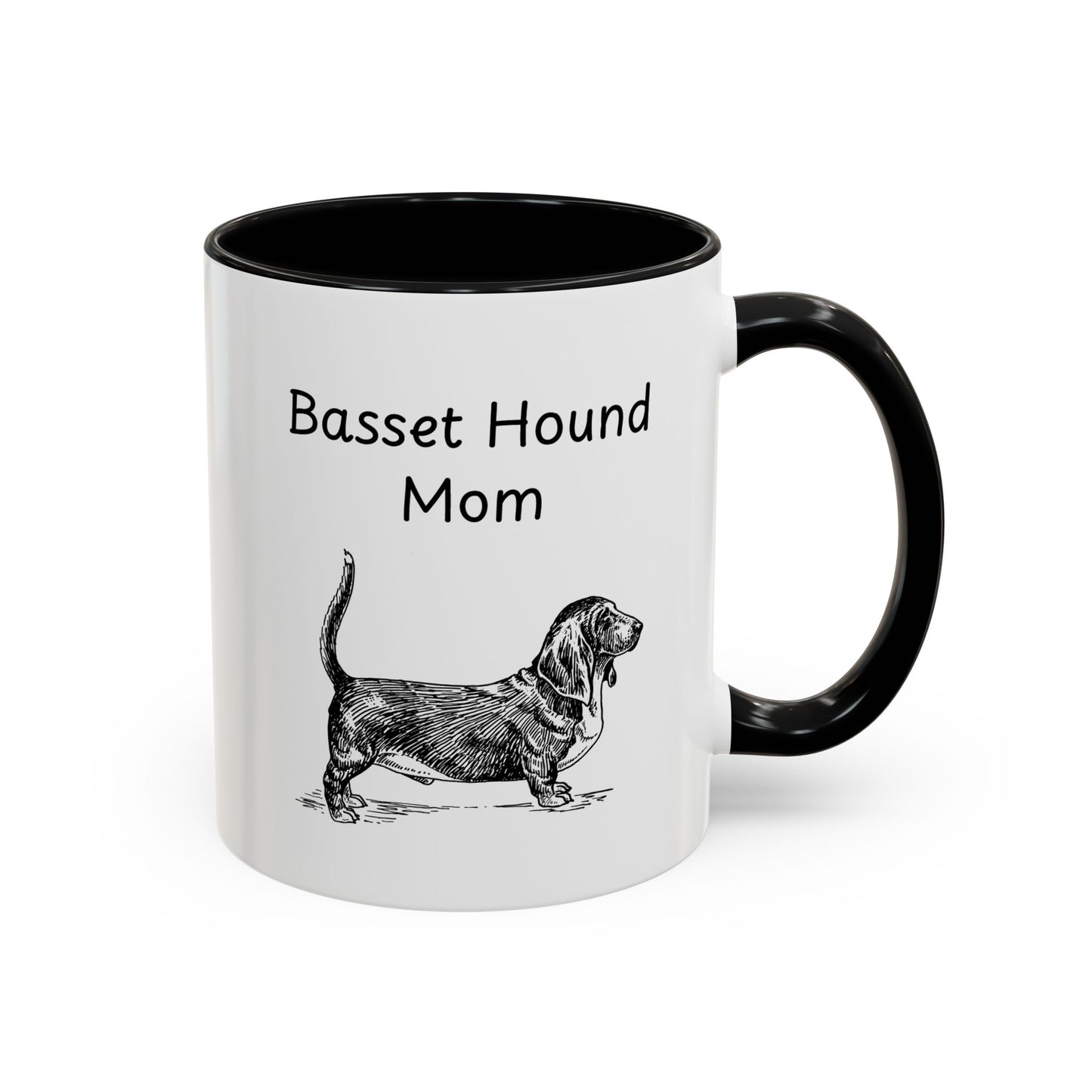 Ceramic Mug - "Basset Hound Mom"