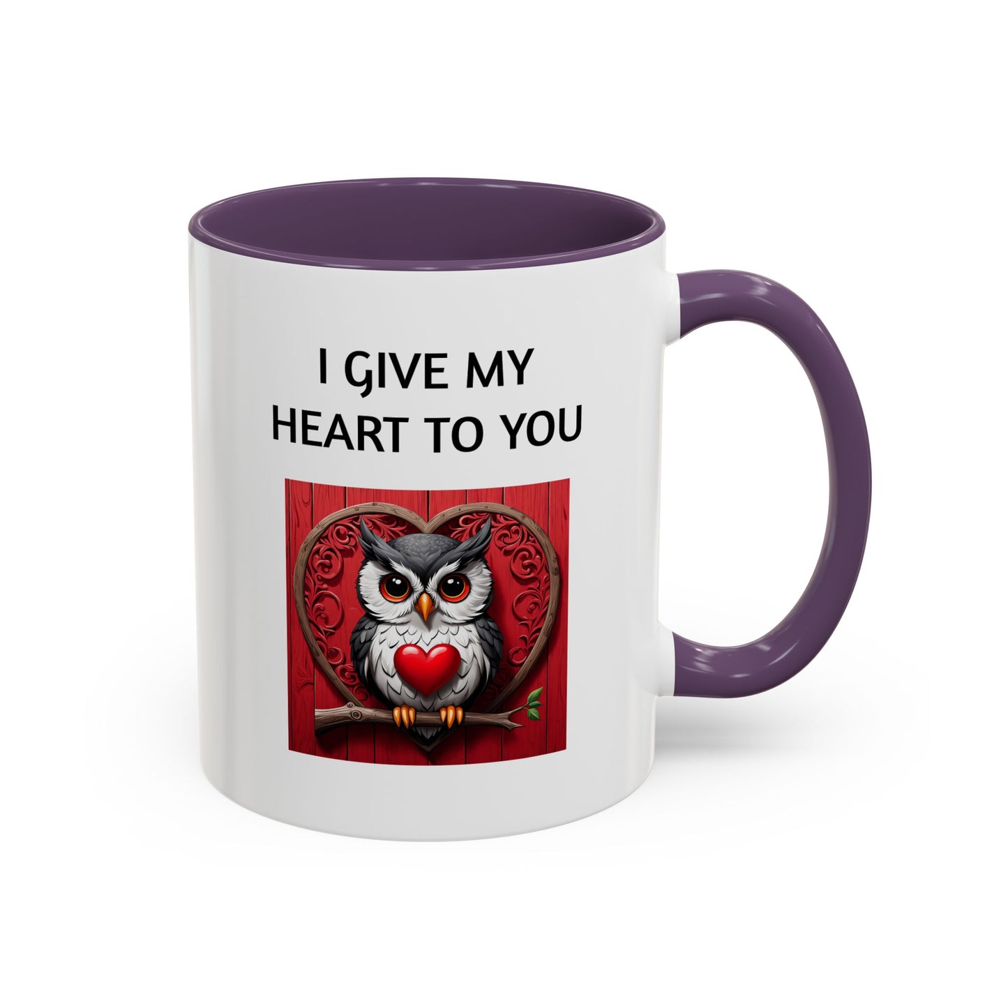 "I Give My Heart To You" - Romantic Quote Coffee Mug