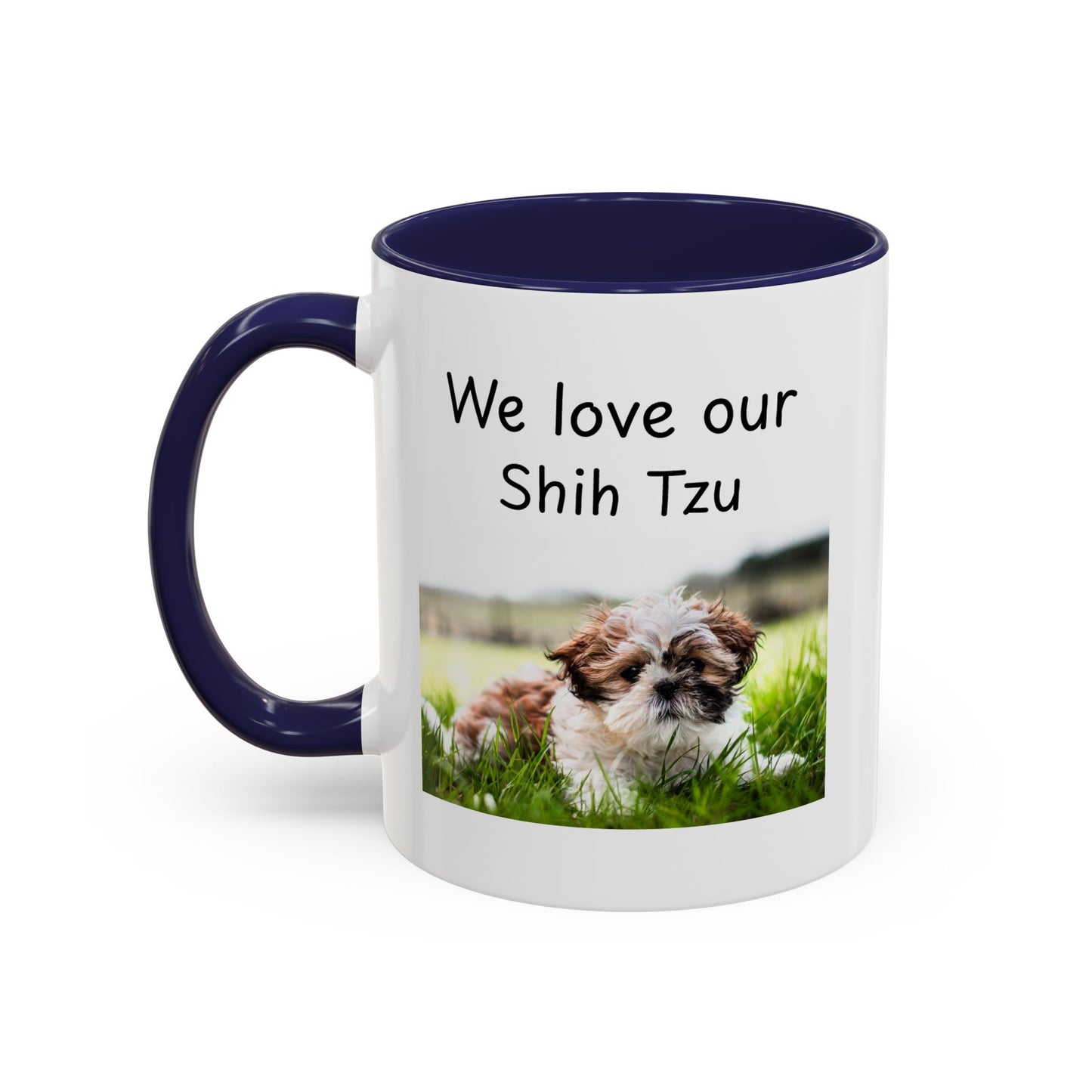 Keramiekbeker - "Ons is lief vir ons Shih Tzu"
